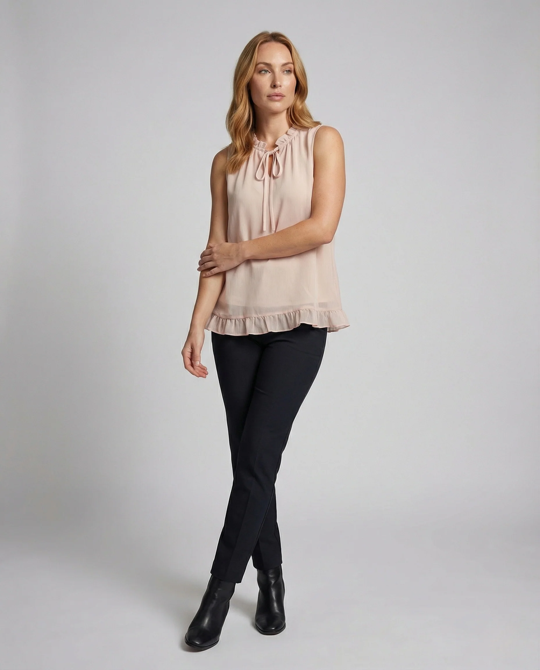 Damen Bindekragen Bluse mit Oversize Schleife