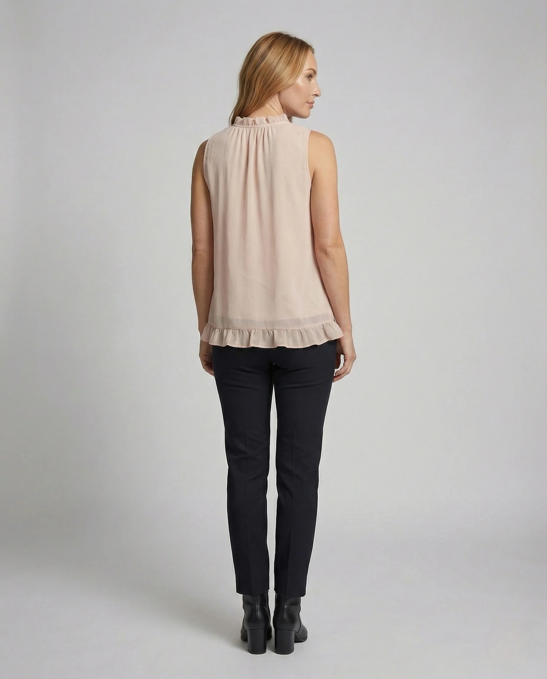 Damen Bindekragen Bluse mit Oversize Schleife - Image 4