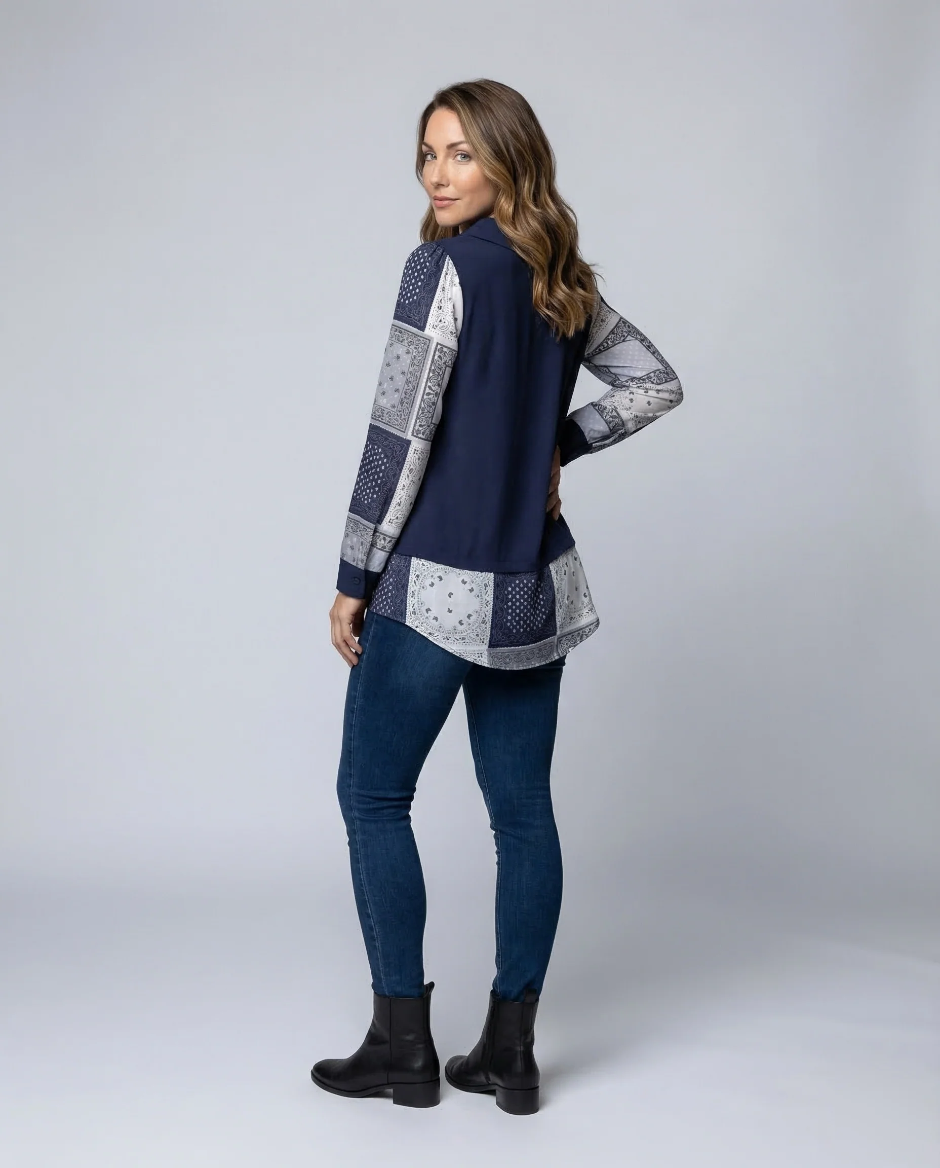 Damen Blusentop Lagenlook - Image 3
