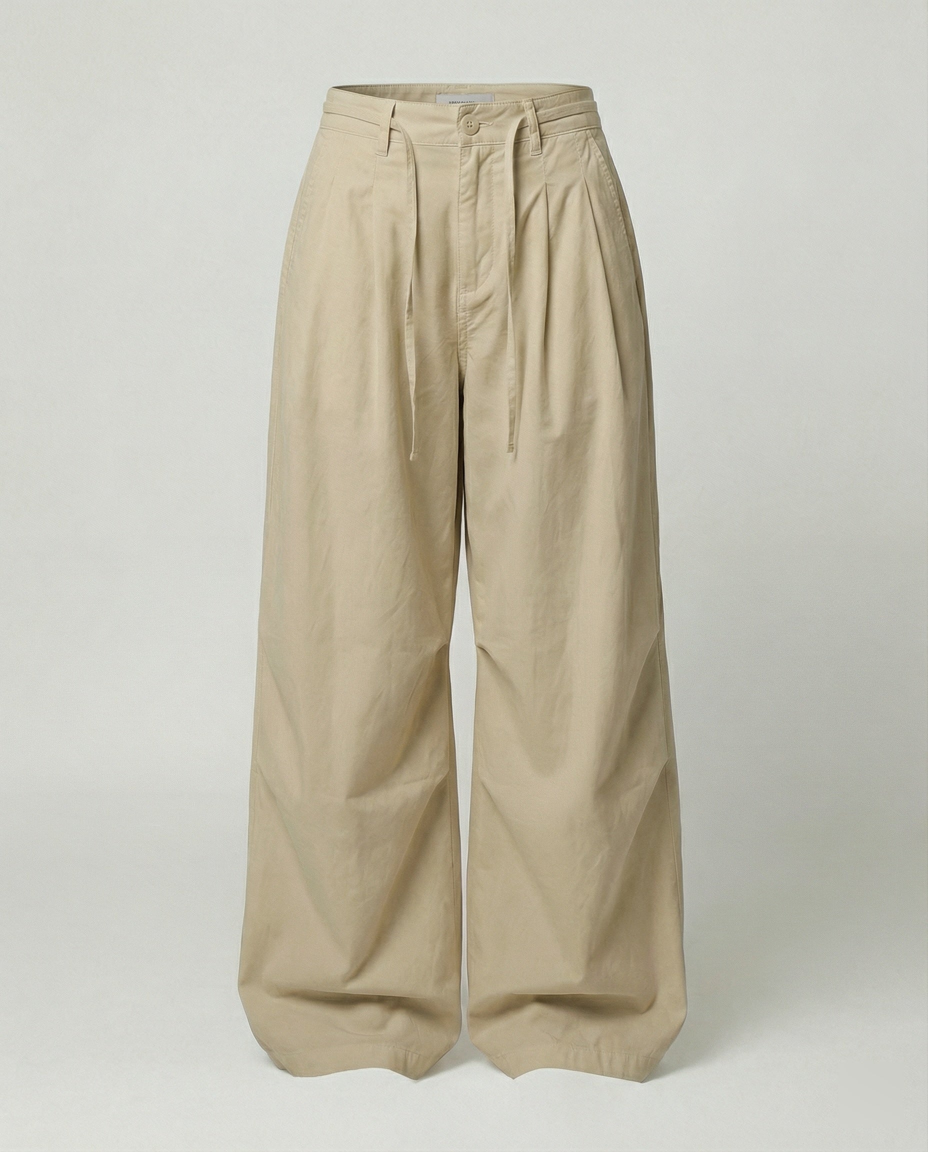 Damen bodenlange Drapé-Hose mit weitem Bein hoher Taille und langen Bindebändern Heidi-Mode - Image 4
