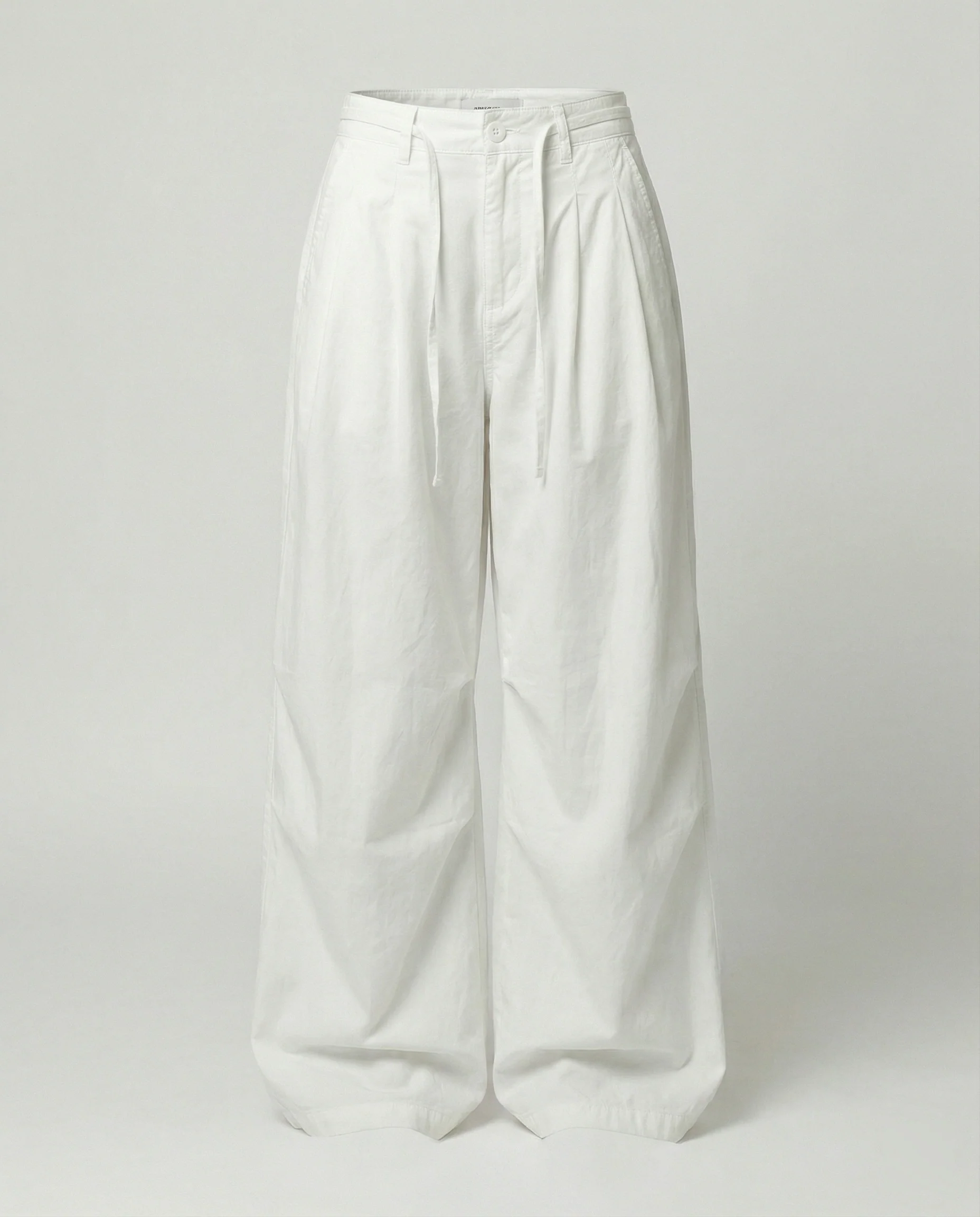 Damen bodenlange Drapé-Hose mit weitem Bein hoher Taille und langen Bindebändern Heidi-Mode - Image 5