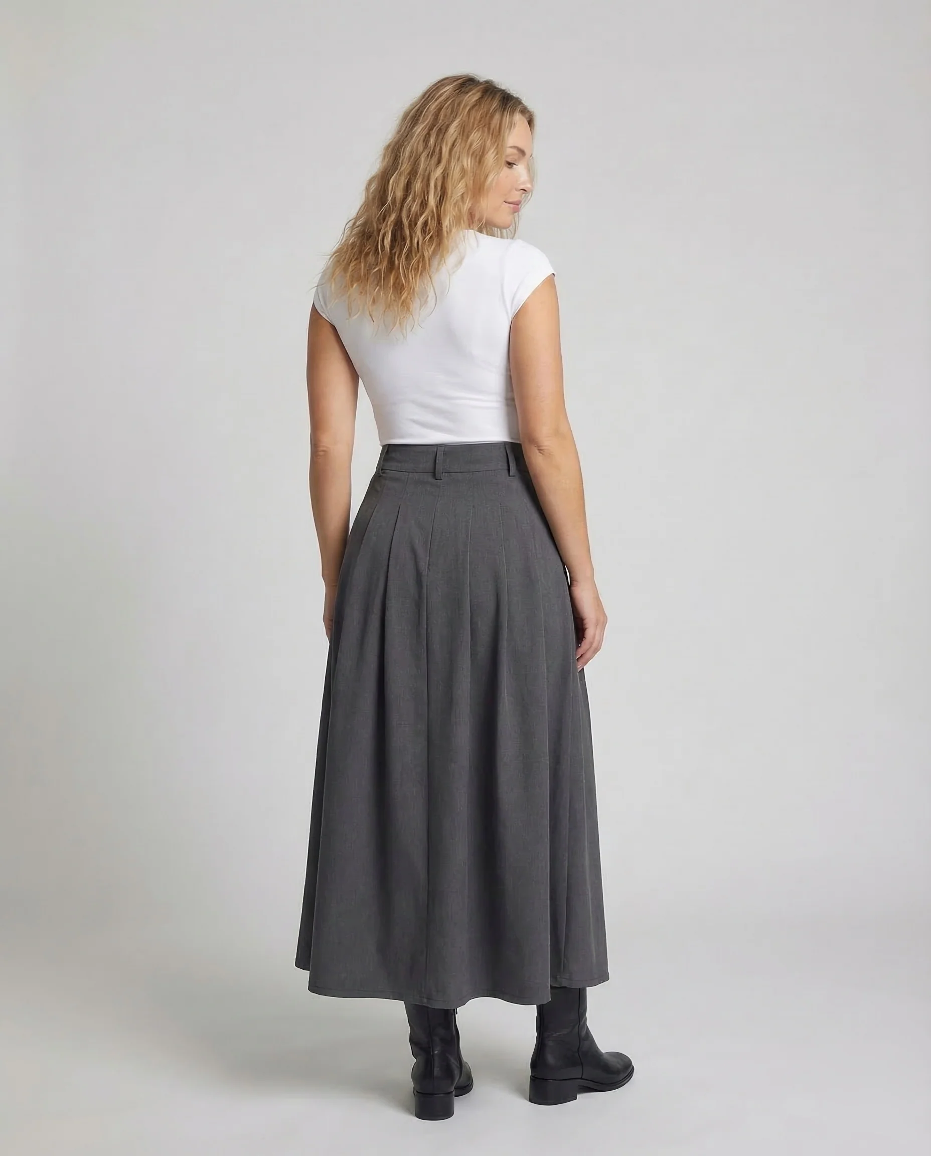Damen Maxirock A Linie High Waist - Image 4