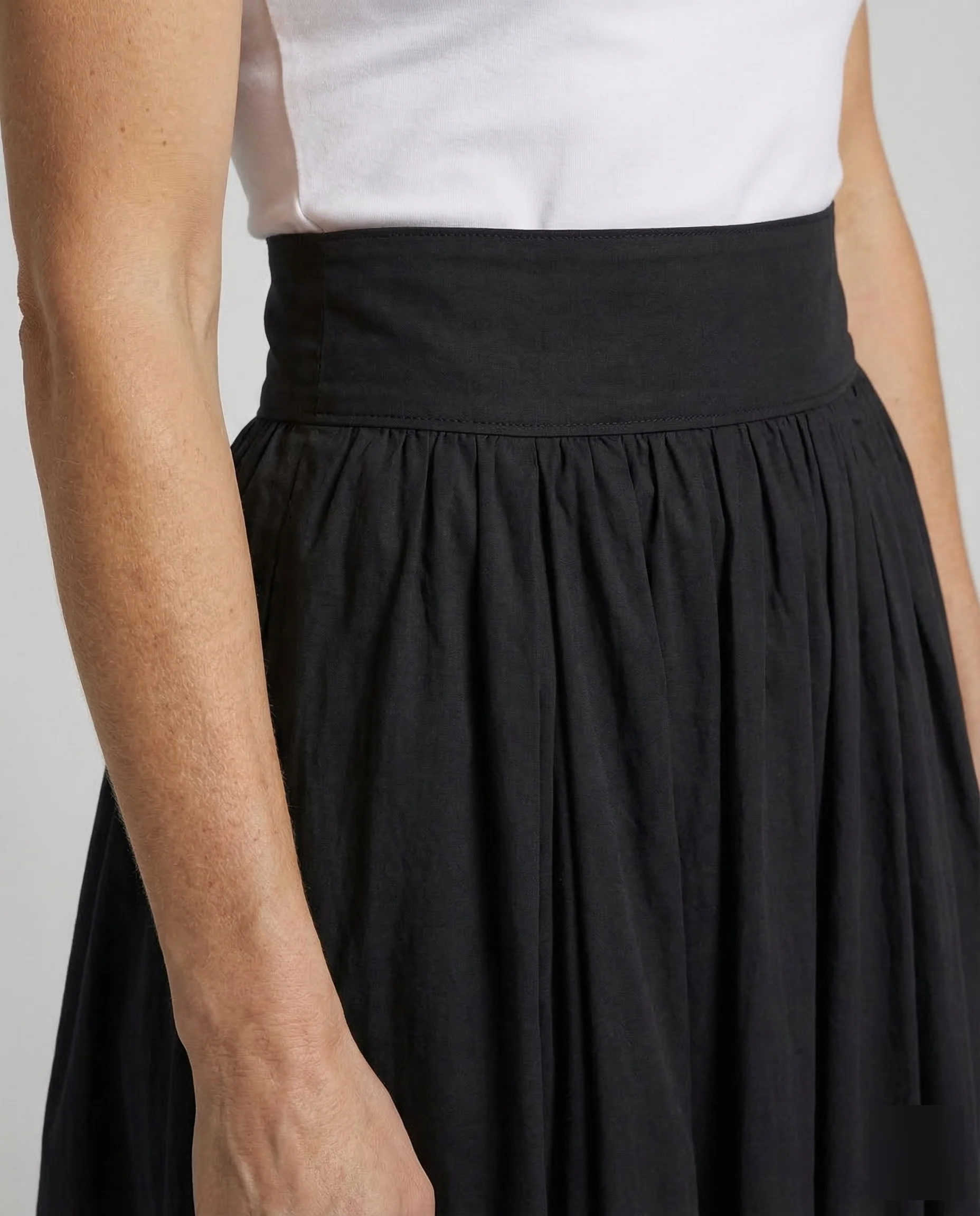 Damen Tellerrock Maxi Falten - Image 3