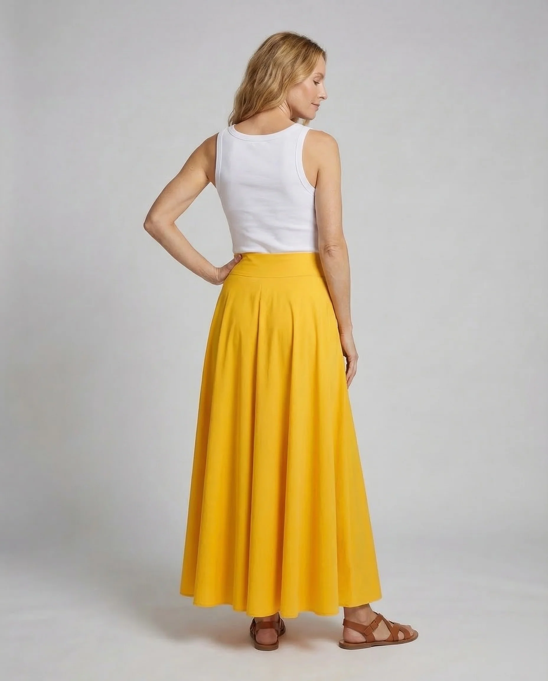 Damen Tellerrock Maxi Taschen - Image 4