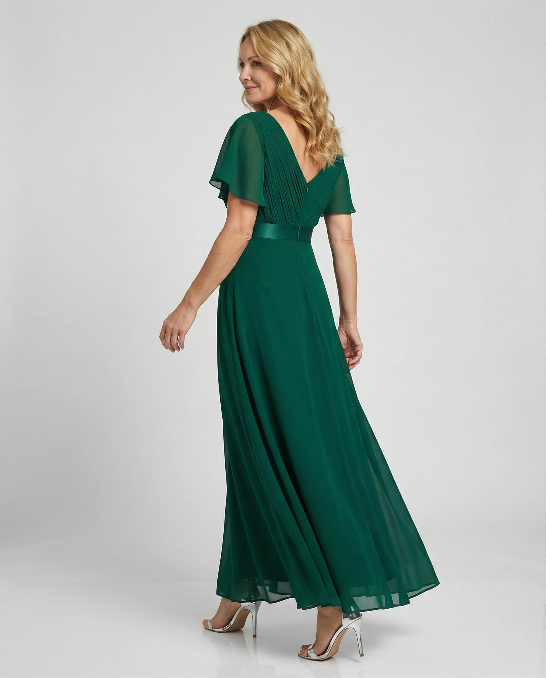 Damen Abendkleid lang Chiffon elegant - Image 2