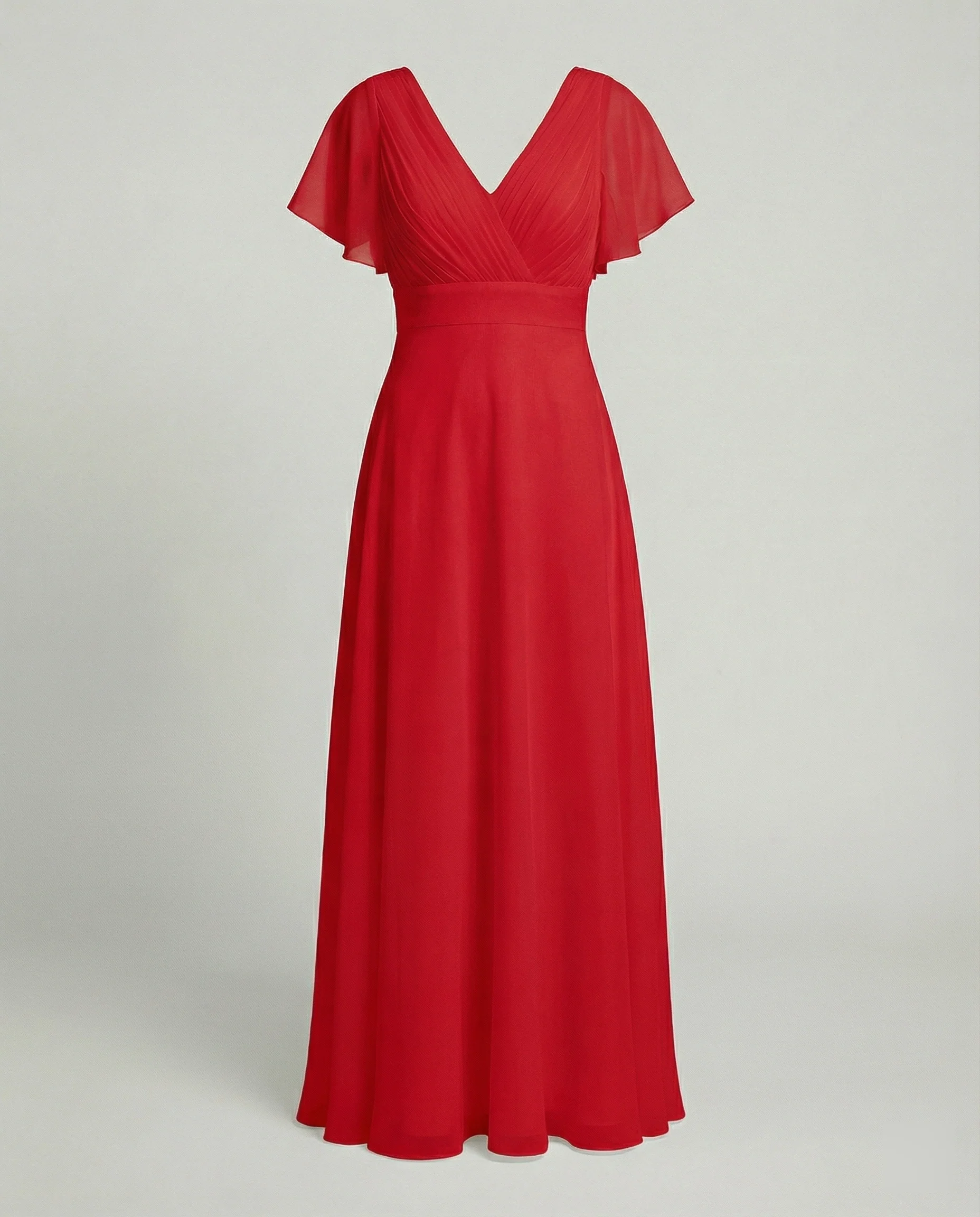 Damen Maxikleid Chiffon elegant plissiert - Image 6