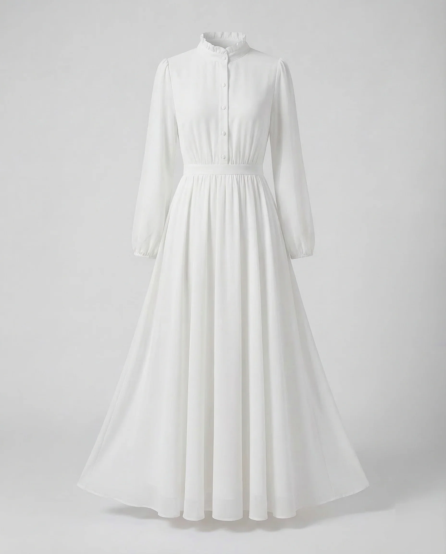 Damen Chiffon Maxikleid Rüschen - Image 6