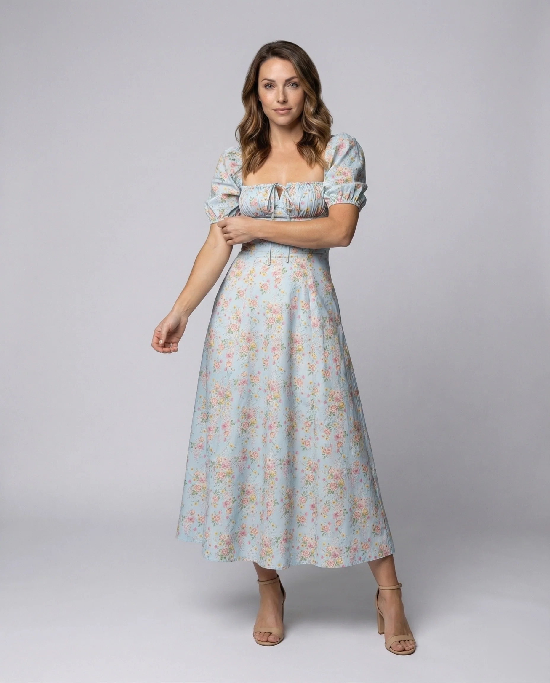 Damen Corsagenkleid Bodenlang mit Schlitz