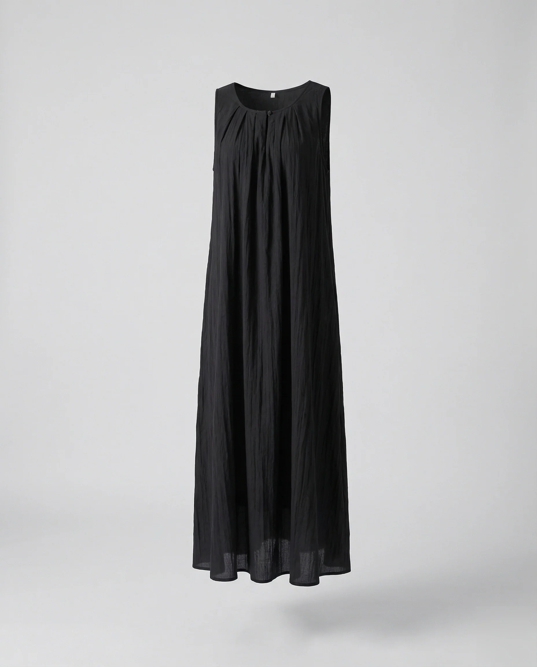 Damen Gekrepptes Bodenlanges Maxikleid - Image 5