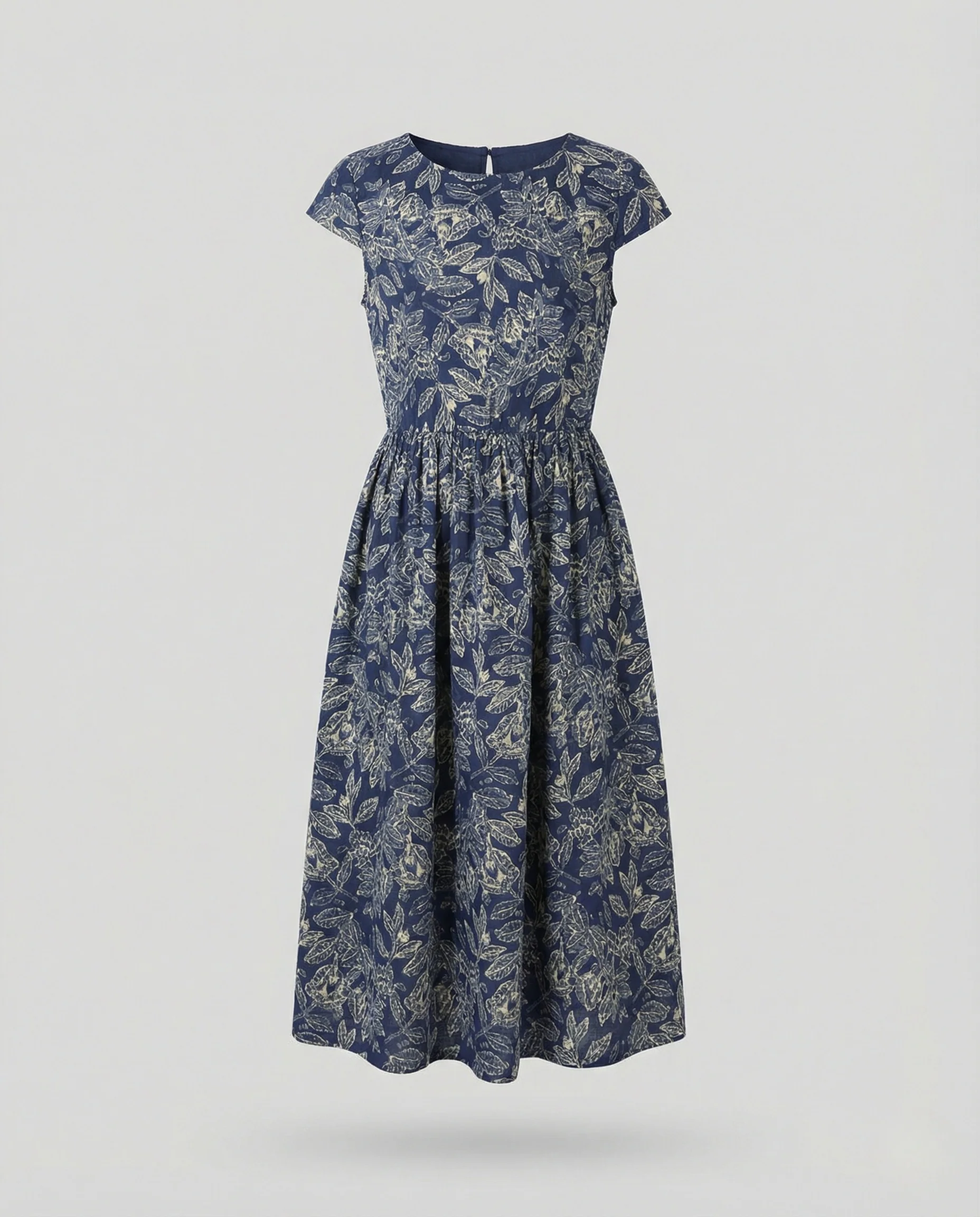 Damen Bodenlanges Strandkleid mit botanischem Print - Image 5