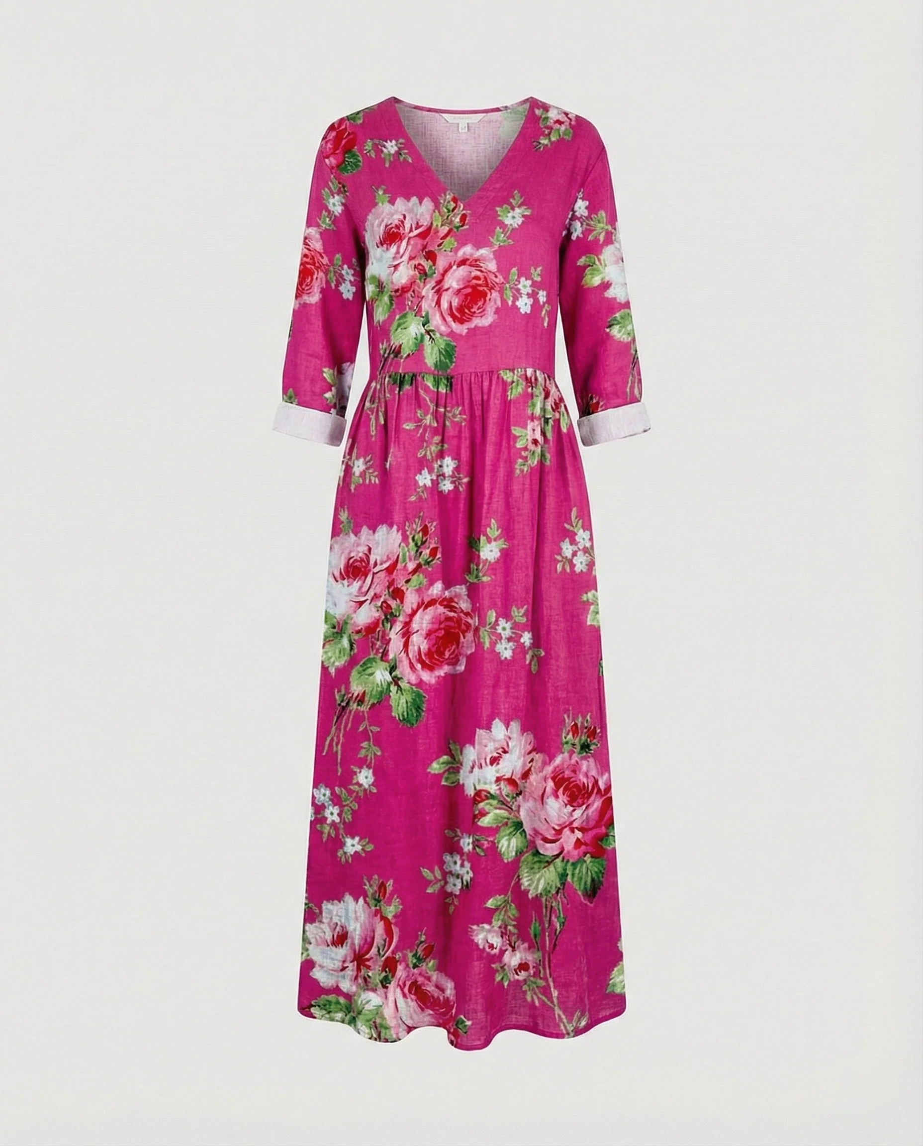 Damen Boho Maxikleid Sommer Leinenoptik - Image 3