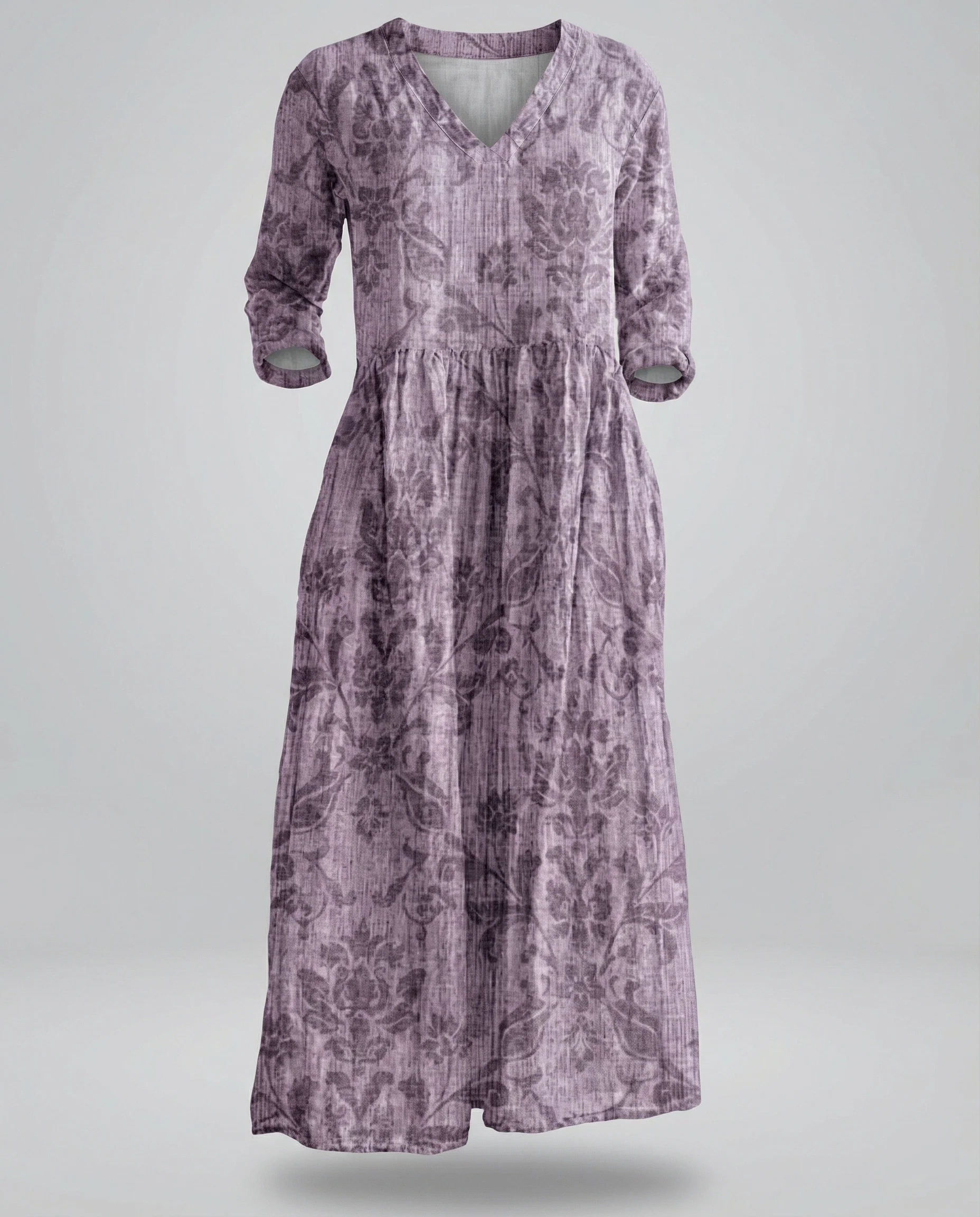 Damen Boho Maxikleid Sommer Leinenoptik - Image 5