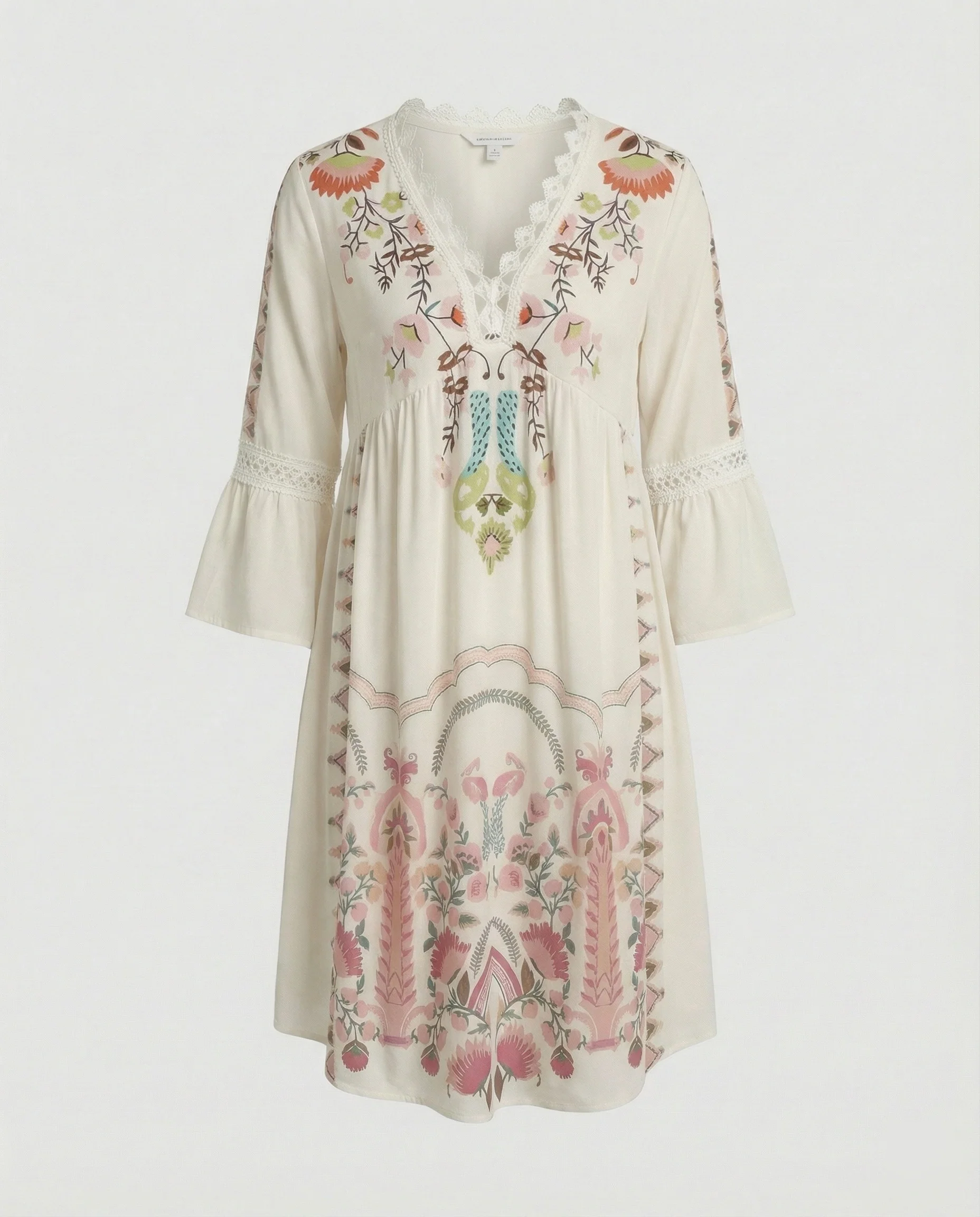Boho Blumenkleid Damen A-Linie - Image 8
