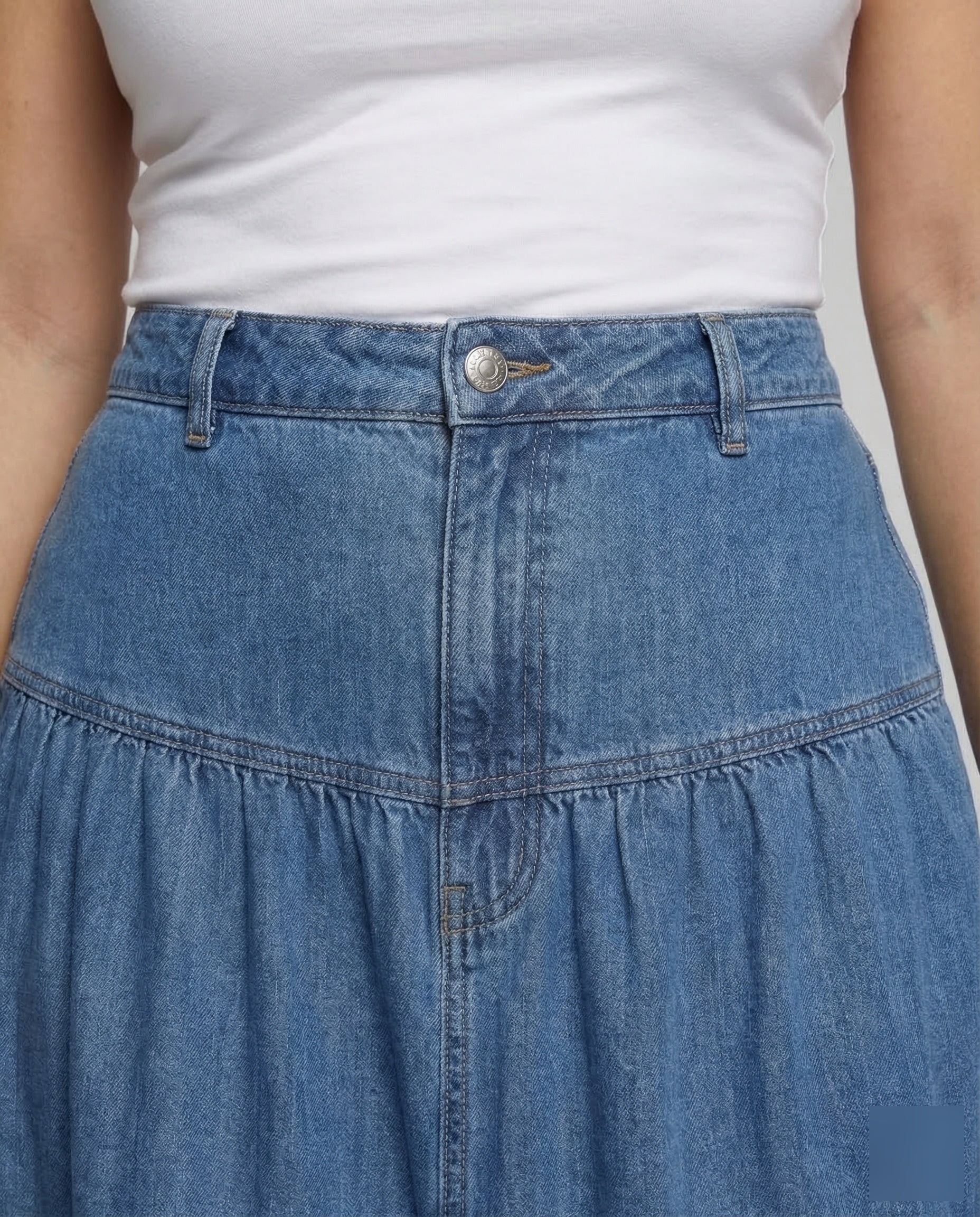 Boho Maxikleid Denim Leicht Damen - Image 3