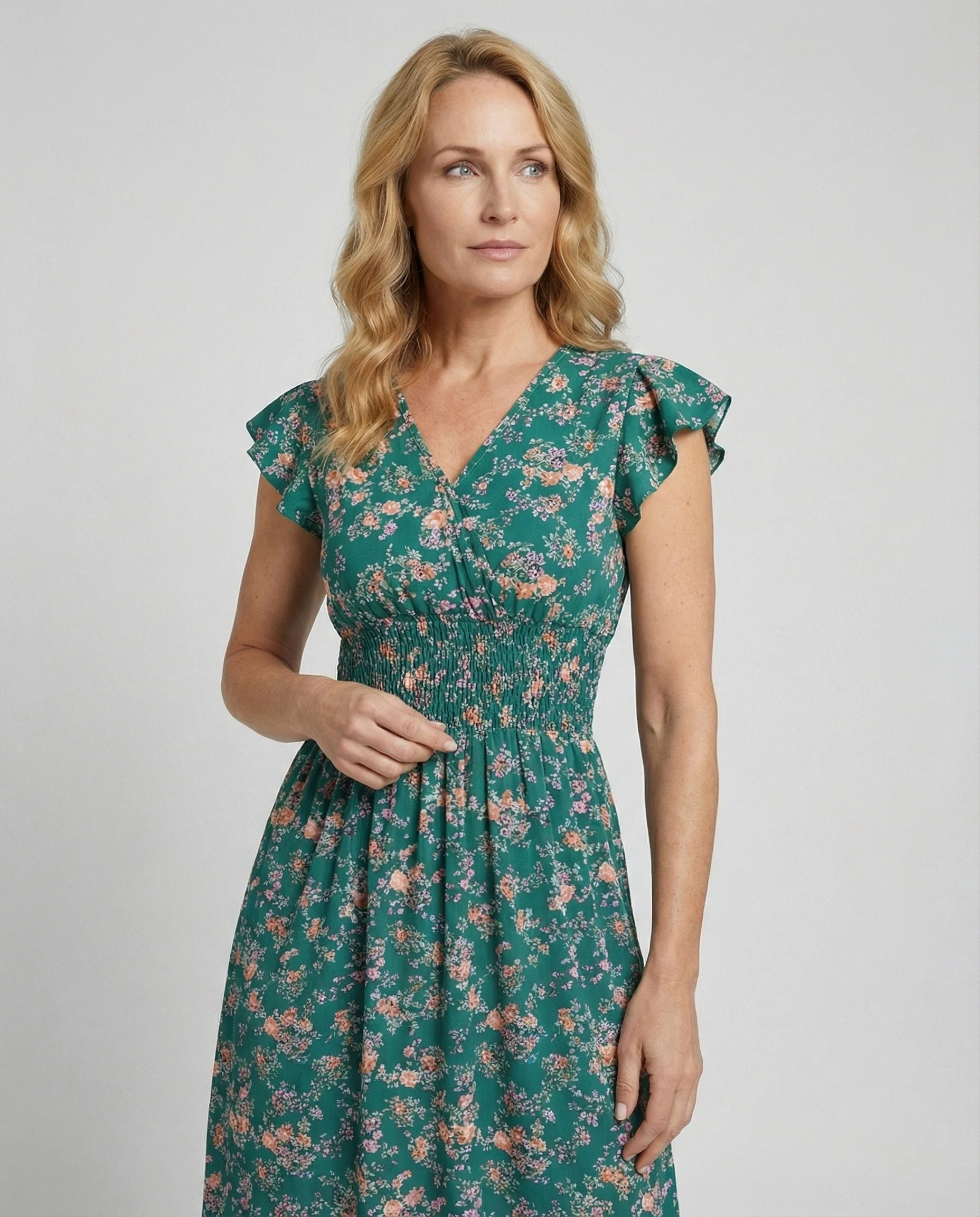 Damen Blumenkleid Maxikleid Boho - Image 2
