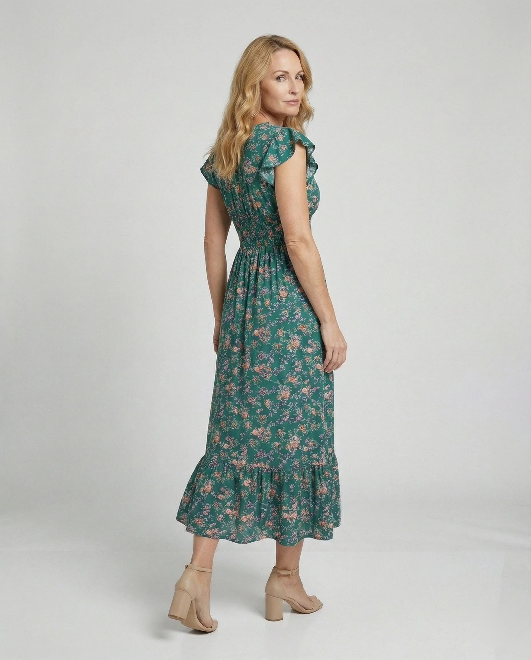 Damen Blumenkleid Maxikleid Boho - Image 3