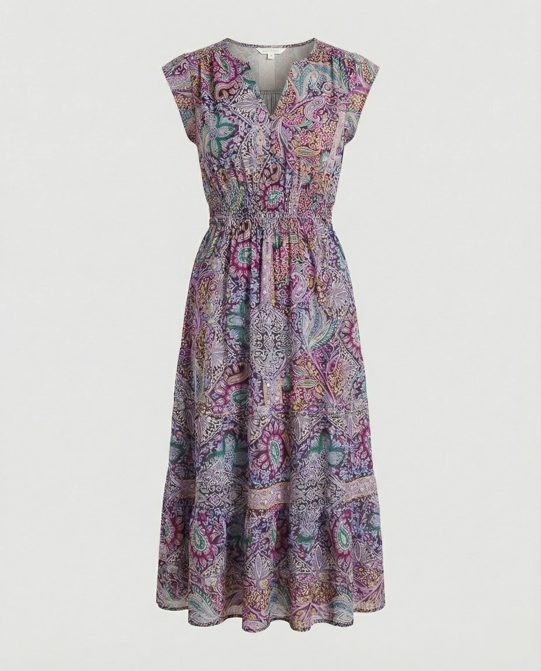 Boho Maxikleid Sommer mit Smok Taille - Image 6