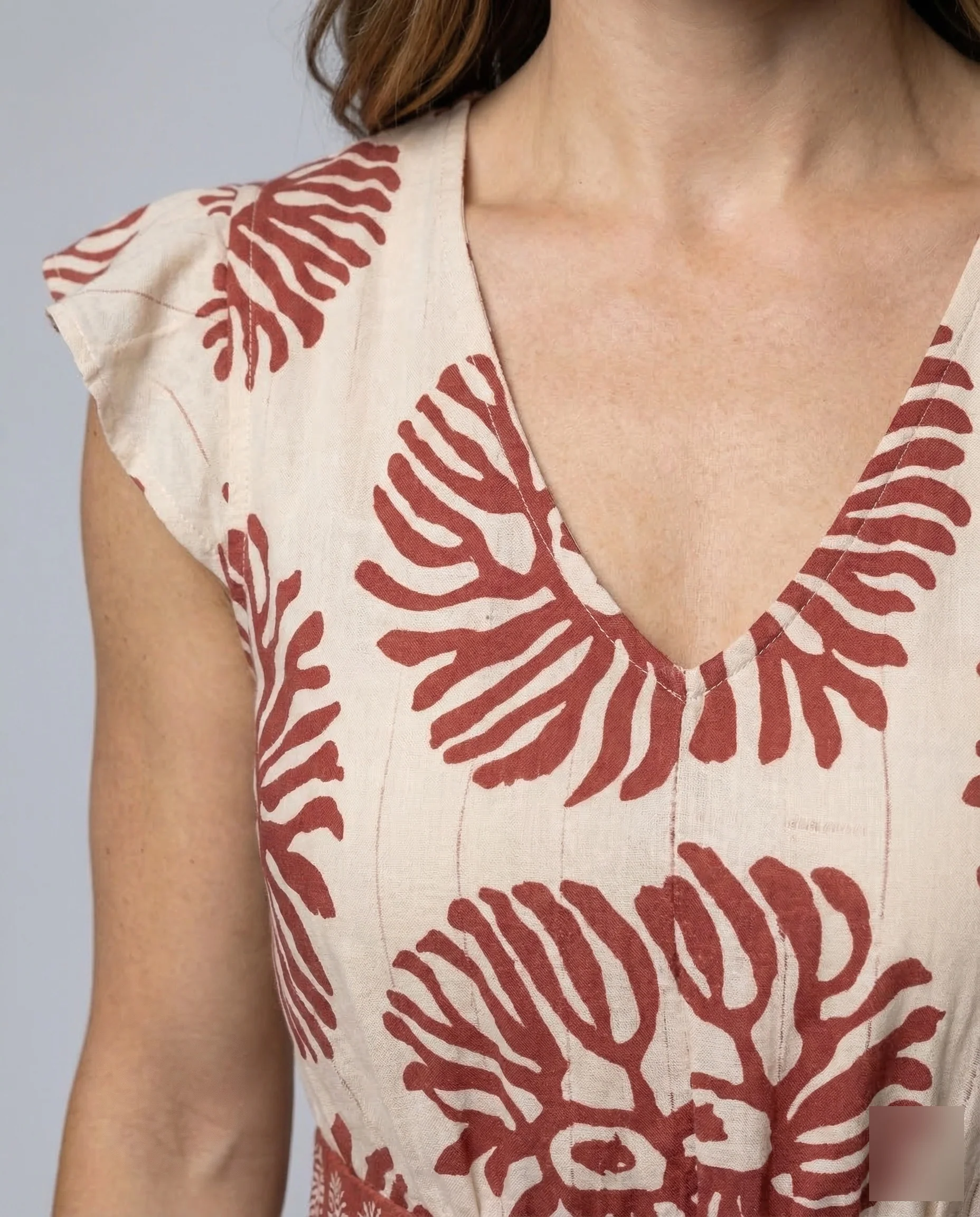 Damen Boho Maxikleid Stufen - Image 3
