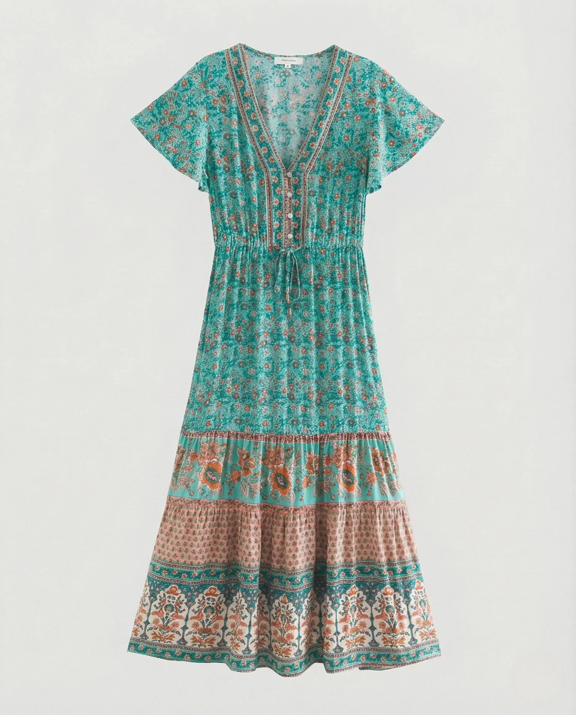 Damen Maxikleid Boho mit Schnürung - Image 6