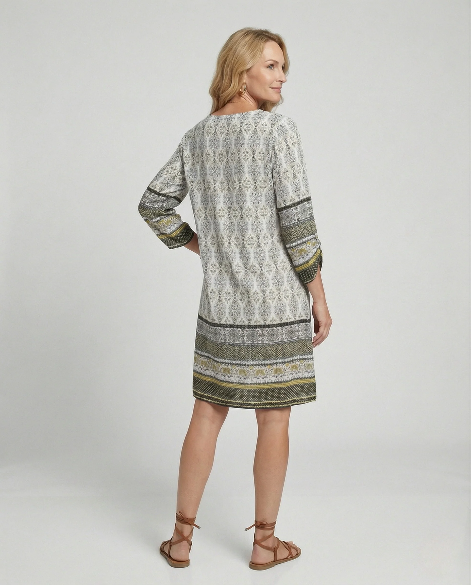 Boho Tunika Kleid Damen Mit Quasten - Image 4