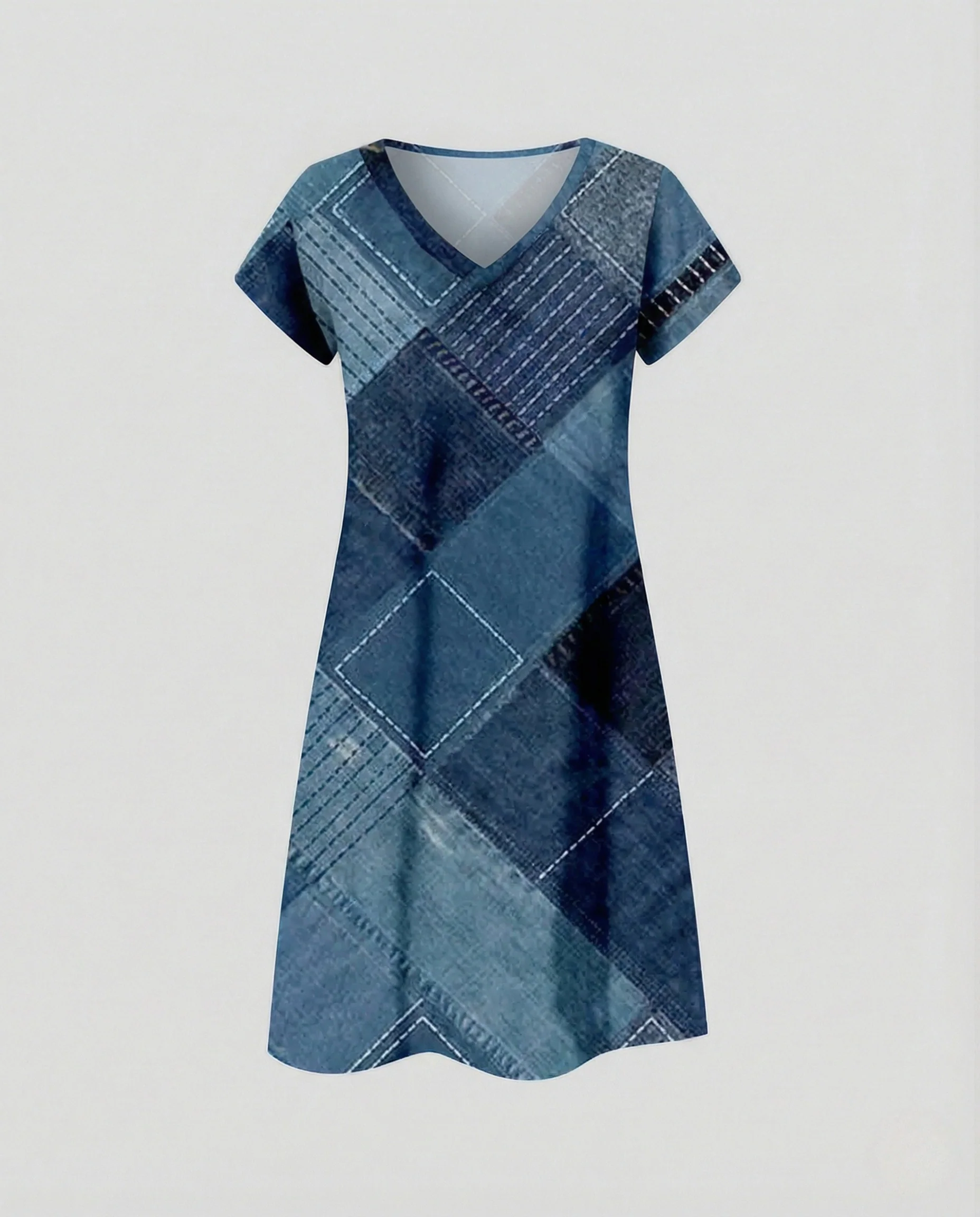 Damen Boho Sommerkleid mit Pfauenprint - Image 10