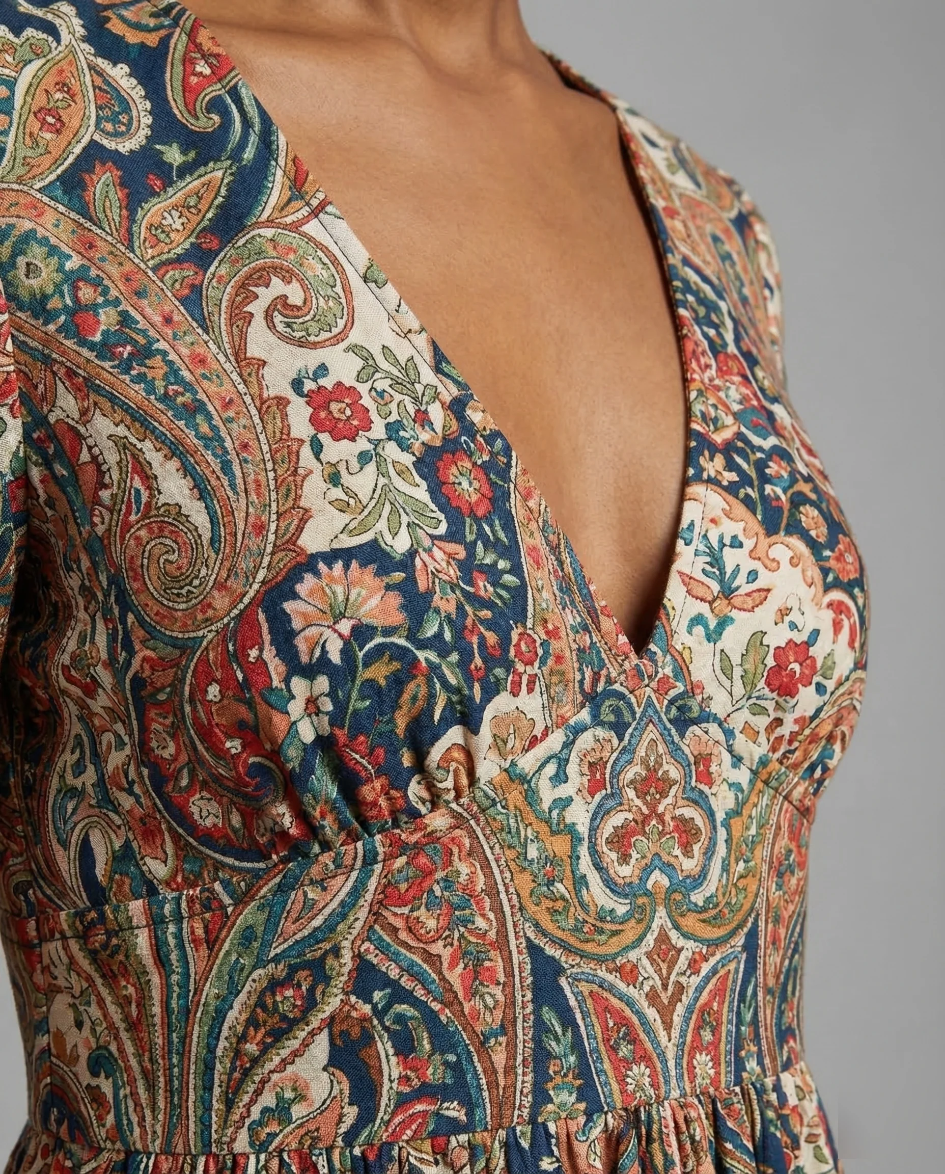 Boho Freizeitkleid Damen Wickelkleid - Image 3
