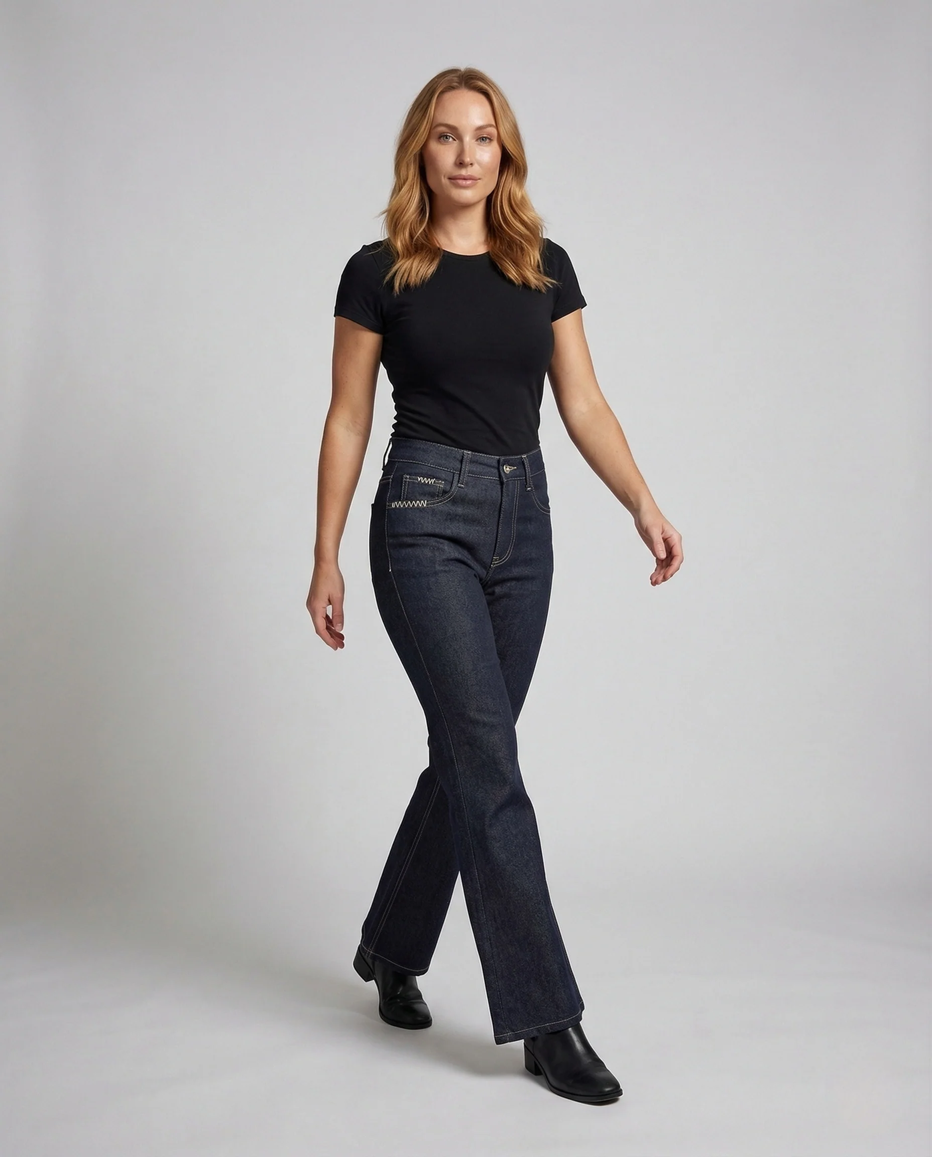 Damen Bootcut Jeans High Waist - Image 2