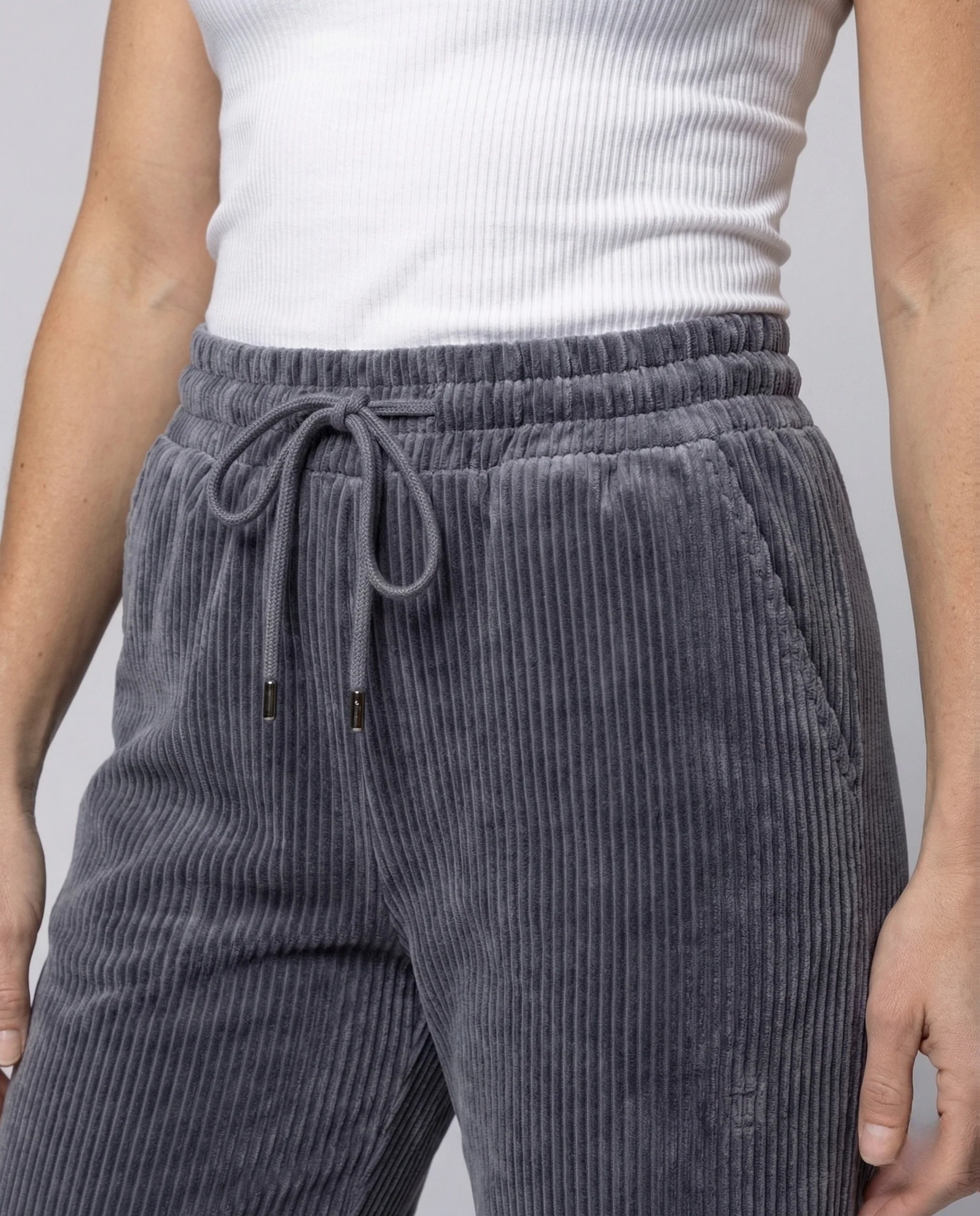 Damen Breitcord Palazzohose mit Kordelzug - Image 4