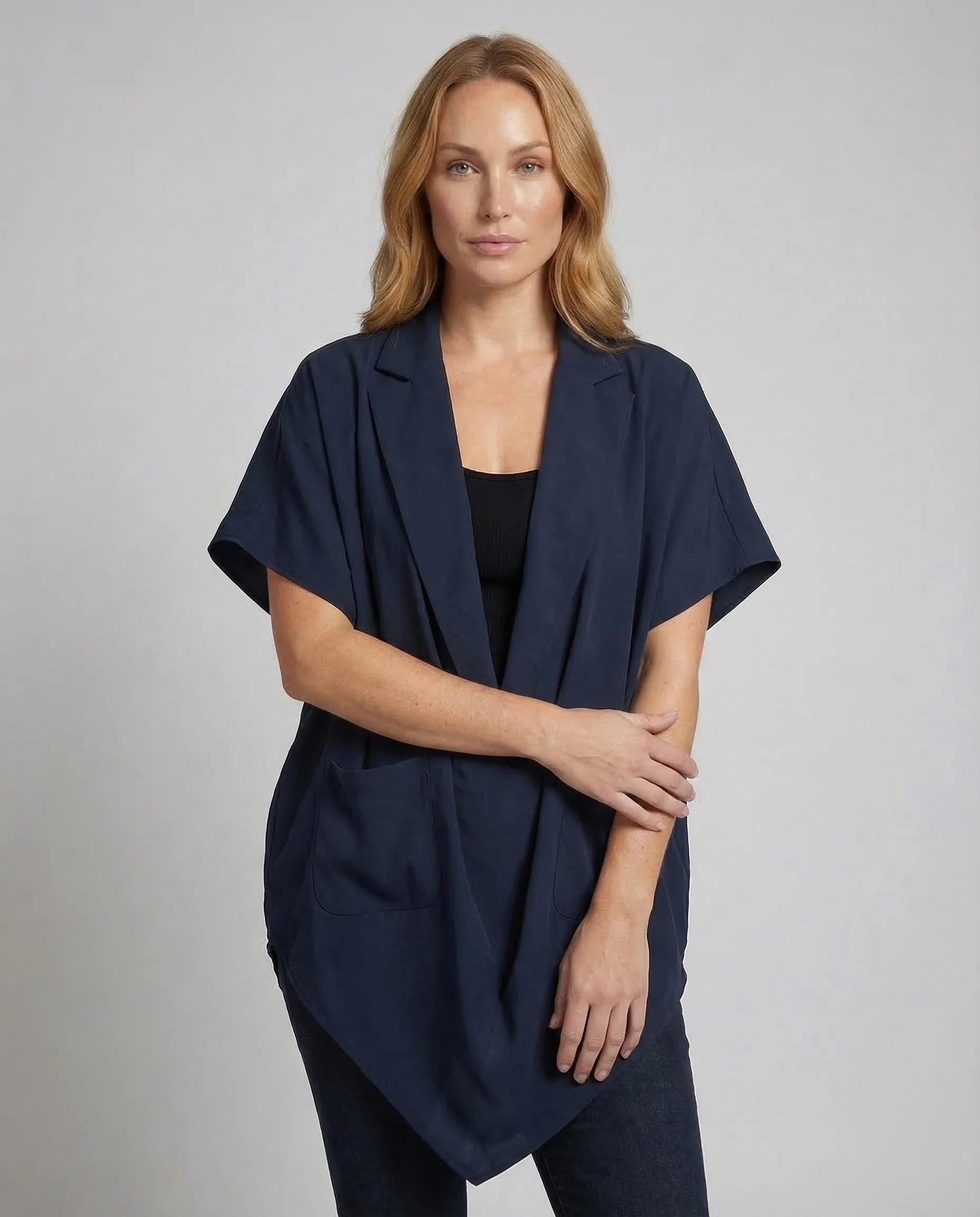 Damen Cape Blazer Poncho - Image 2