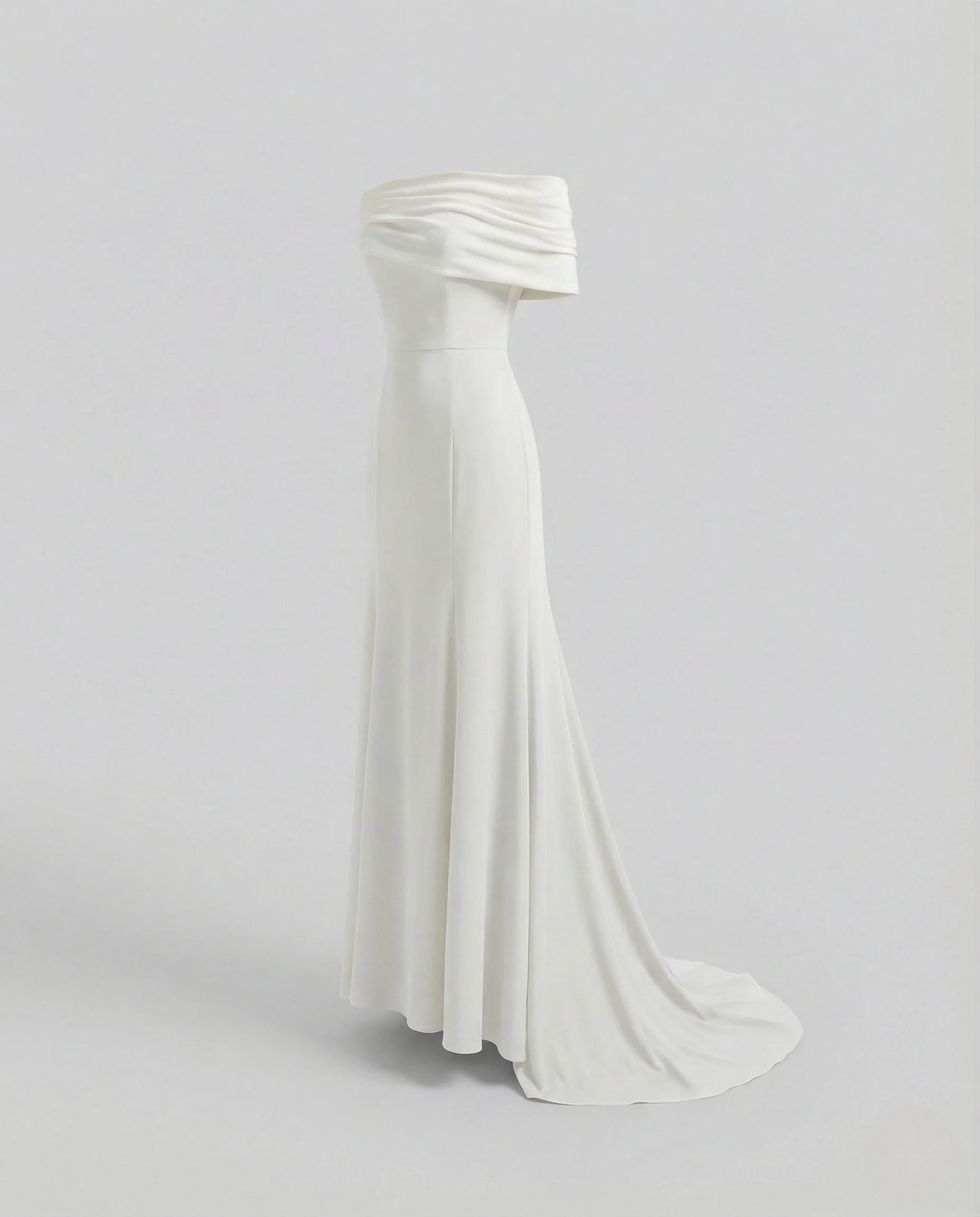 Damen Carmen Abendkleid mit Schalkragen - Image 6