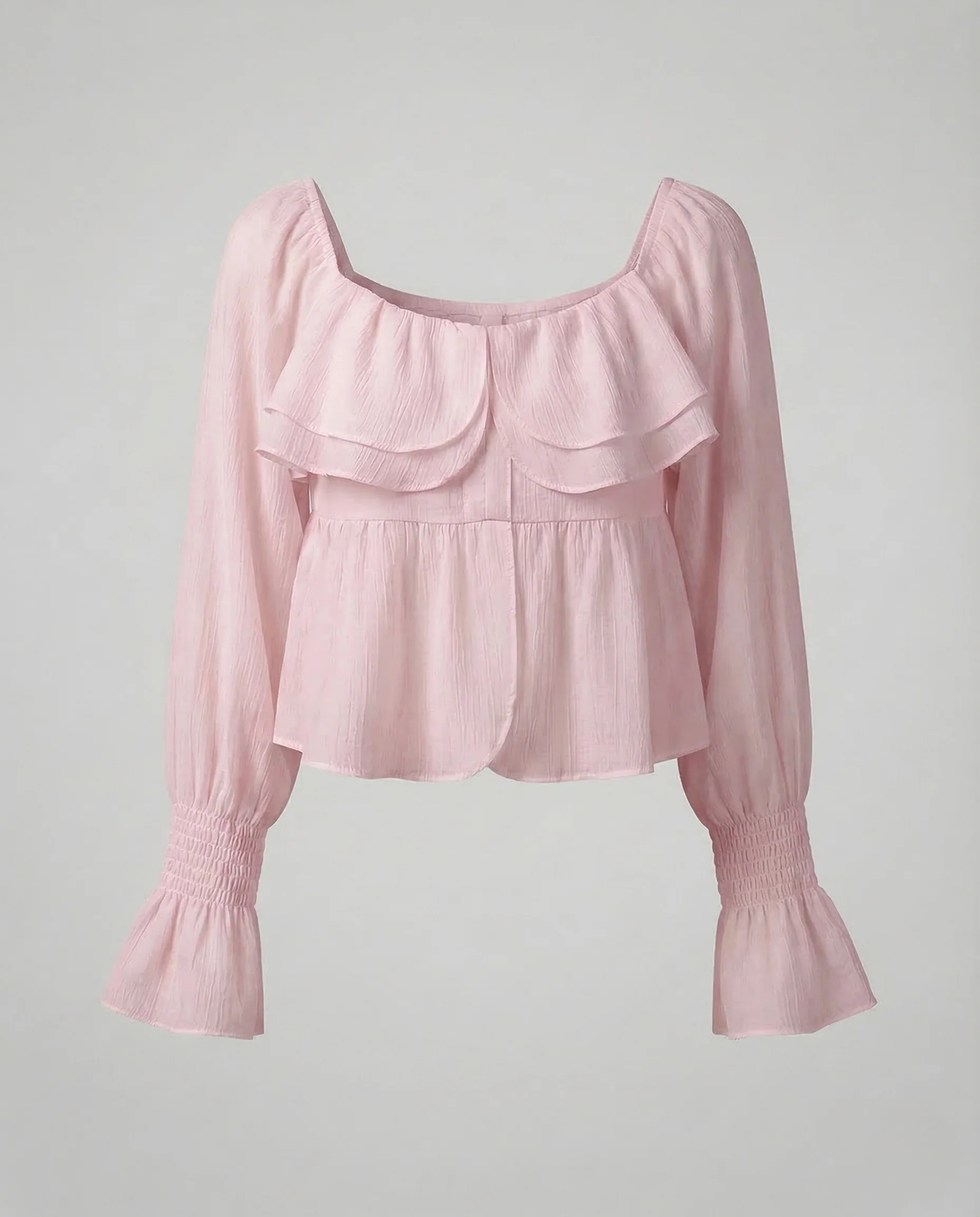 Damen Carmenbluse Rüschen Puffärmel - Image 8