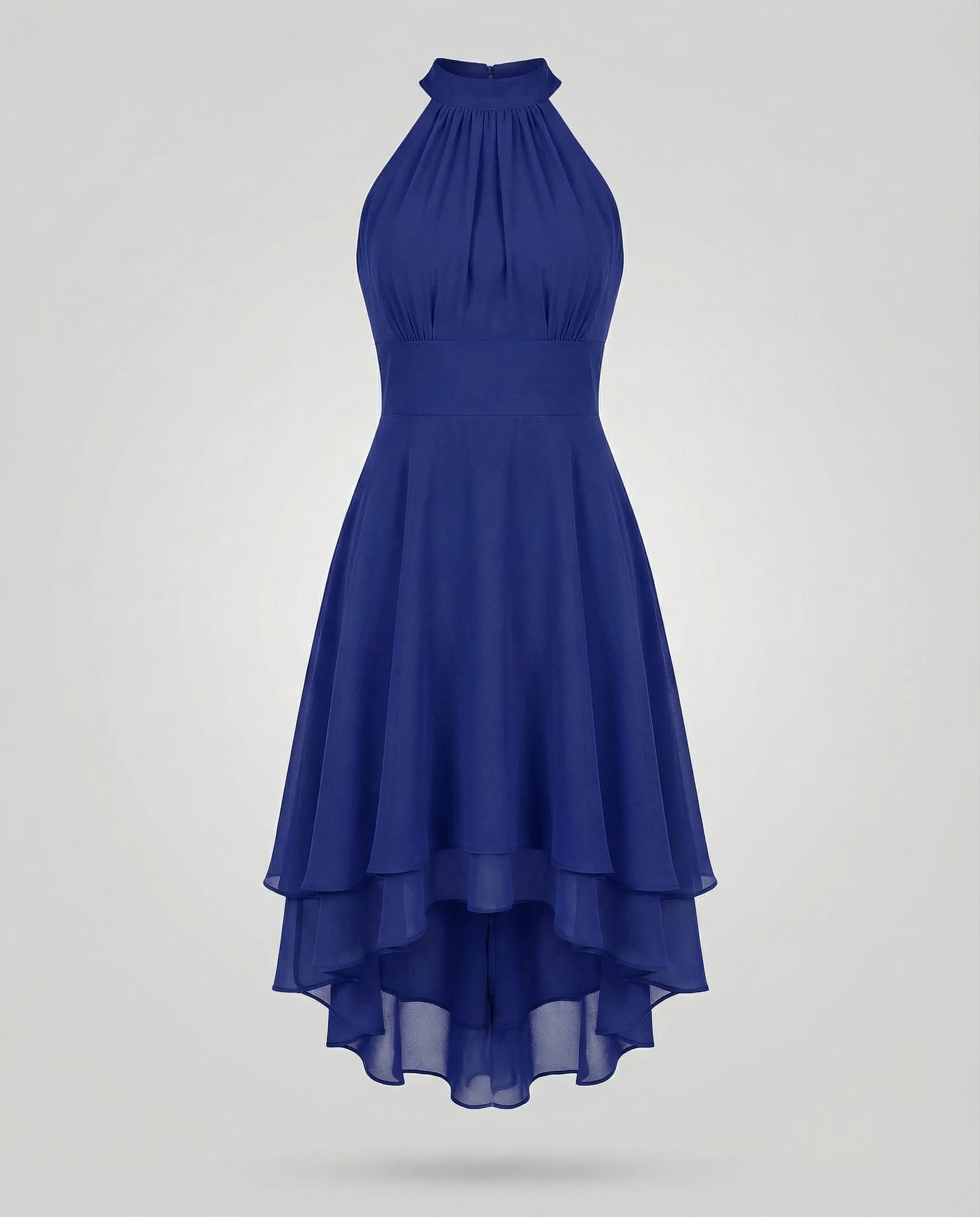 Damen Chiffon Halterkleid mit Stufenrock - Image 6