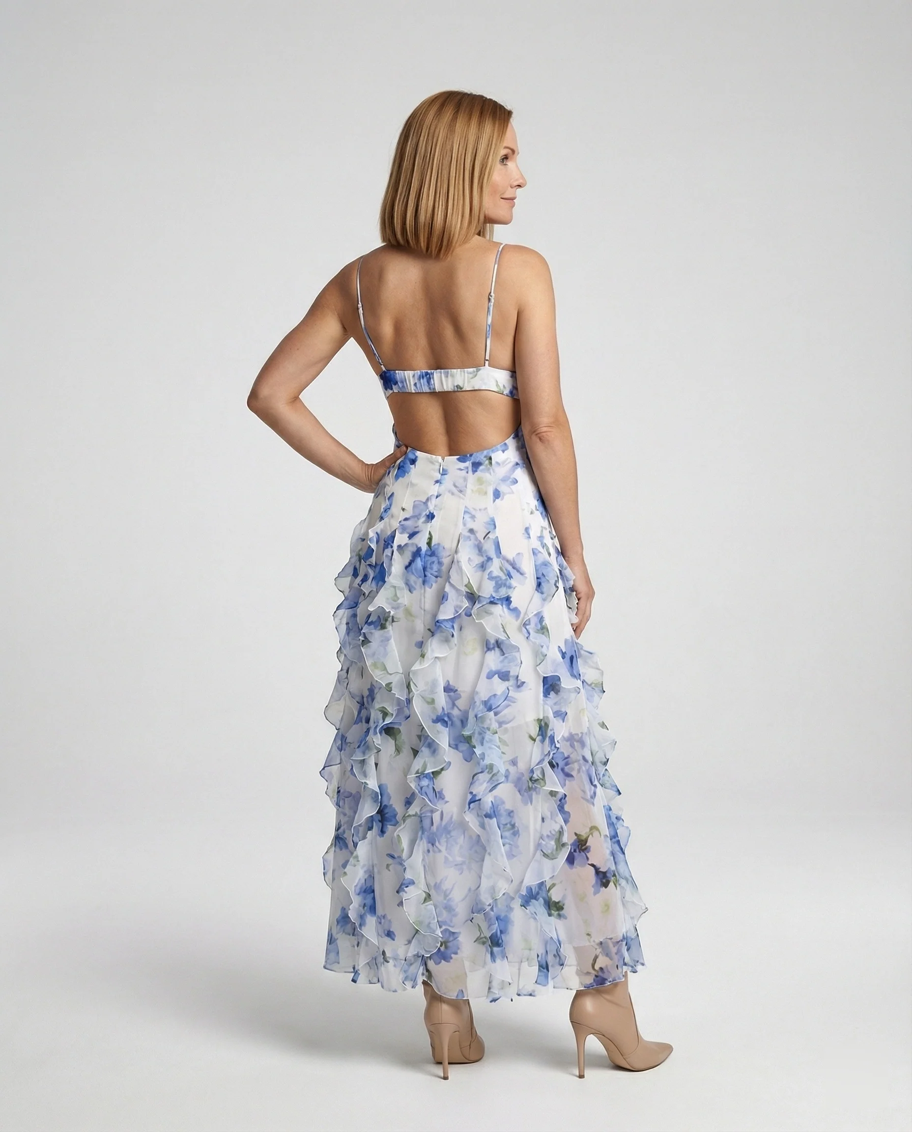 Damen Maxikleid Chiffon elegant - Image 2