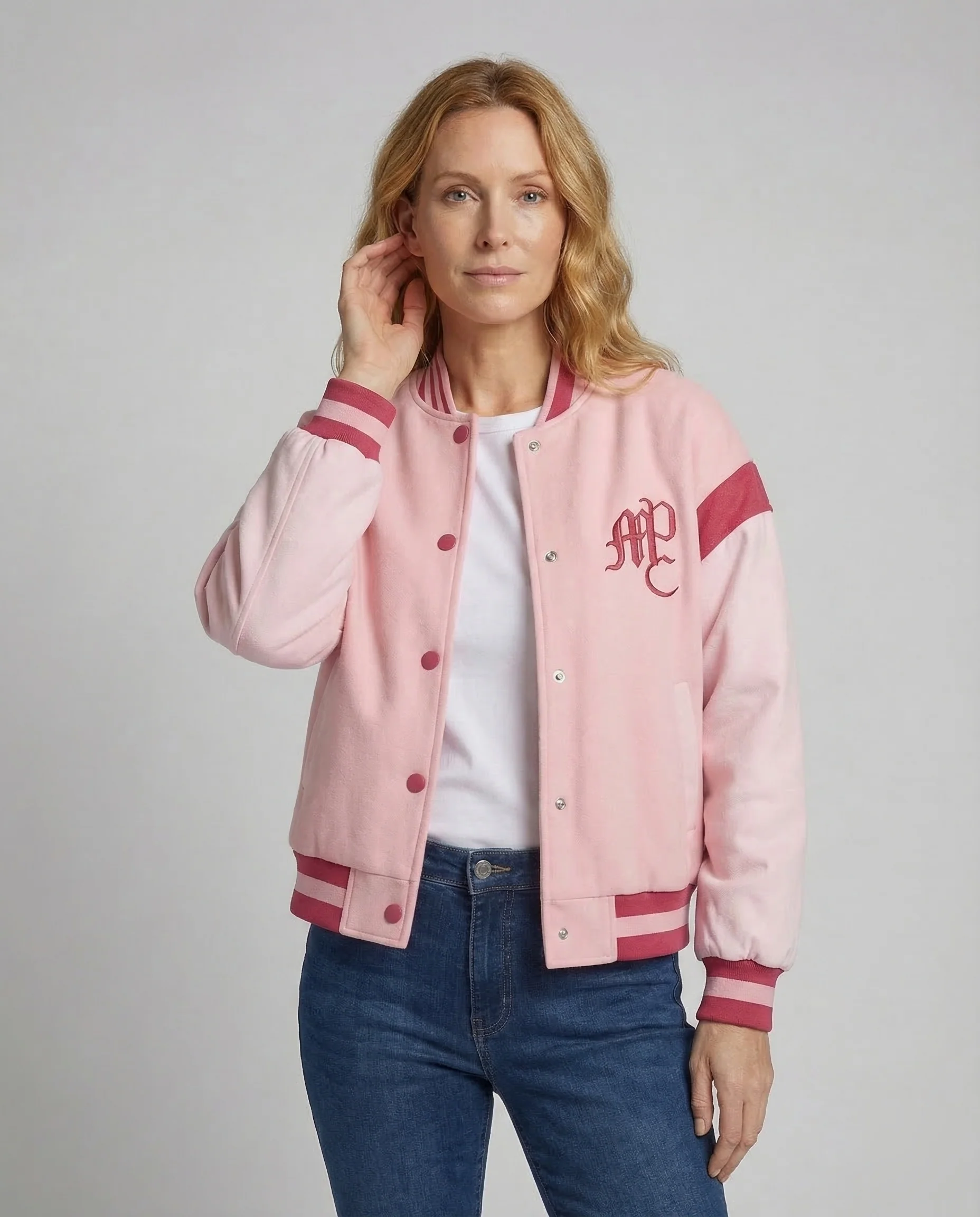 Damen Collegejacke Varsity Logo - Image 2