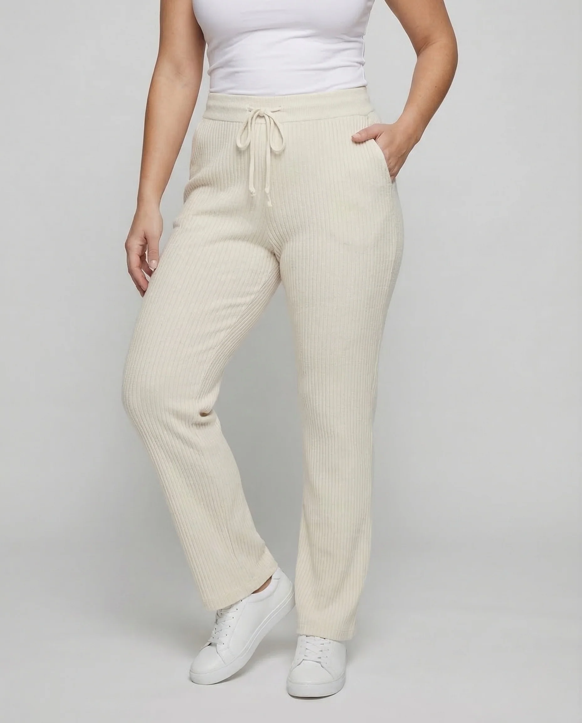 Damen Cordhose High Waist Thermofutter - Image 2