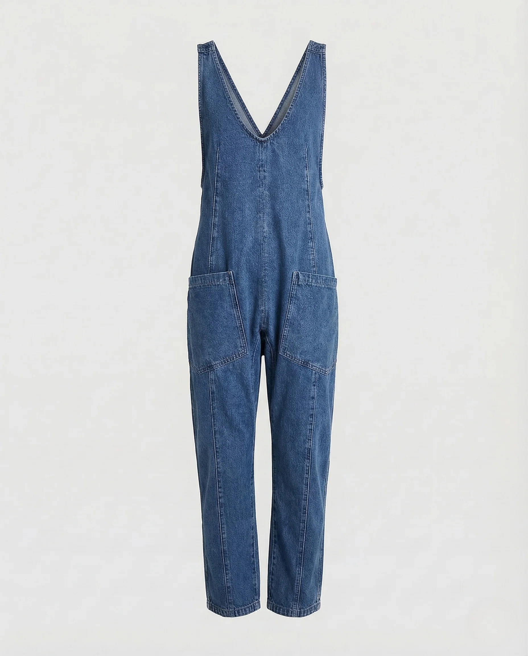 Damen Denim Latz Overall V Ausschnitt - Image 7