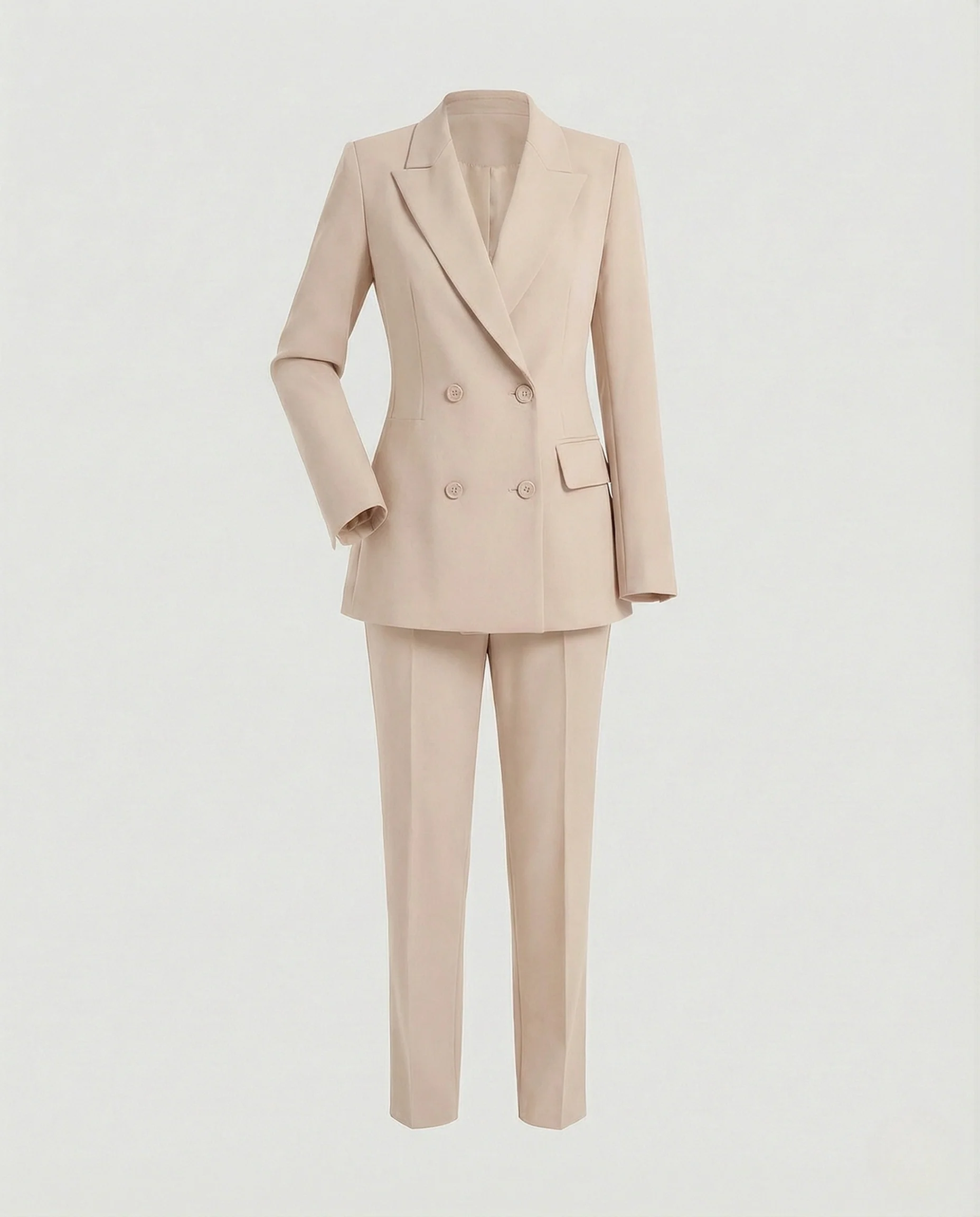 Damen Doppelreihiger Power-Blazer mit Bügelfaltenhose - Image 6