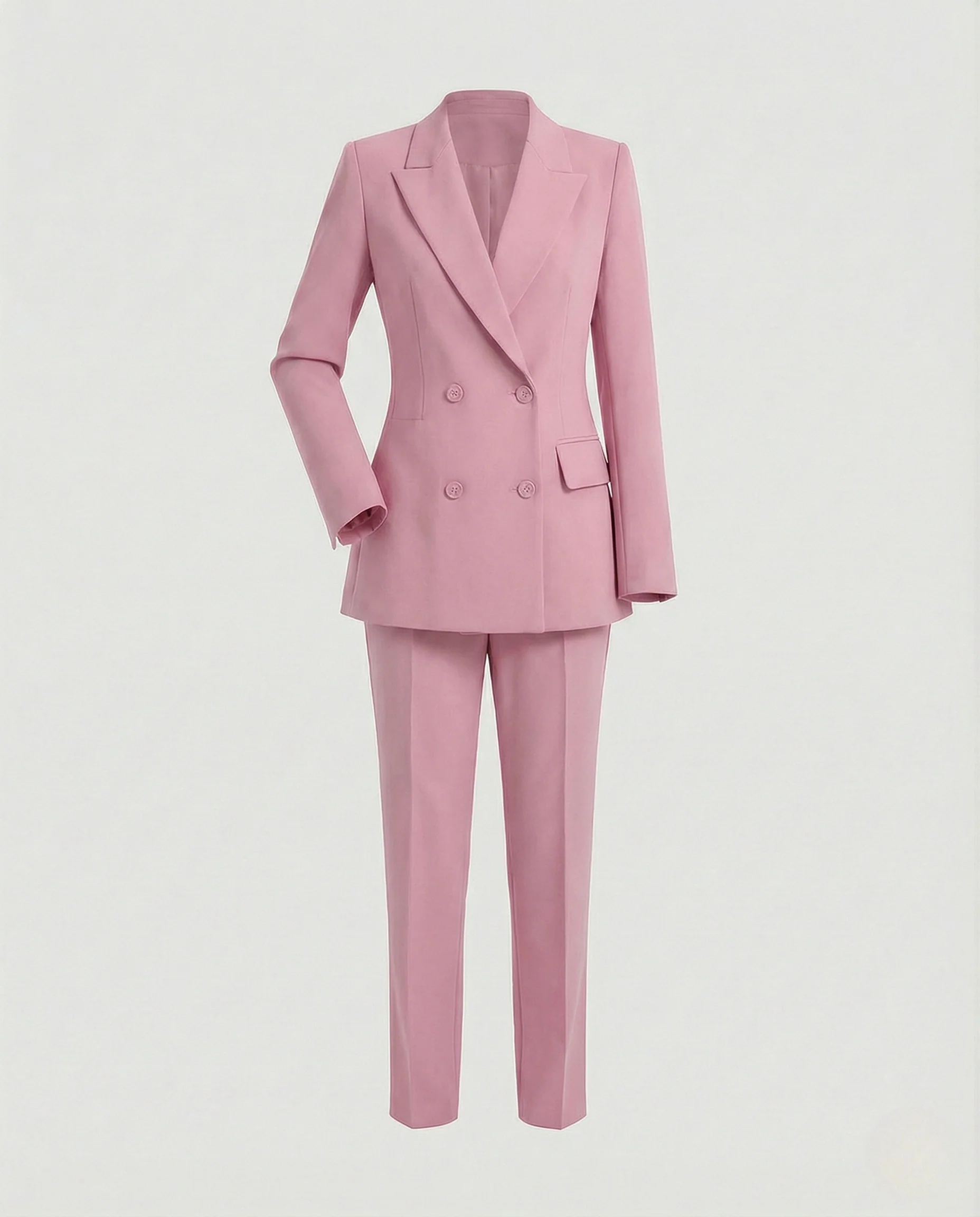 Damen Doppelreihiger Power-Blazer mit Bügelfaltenhose - Image 7