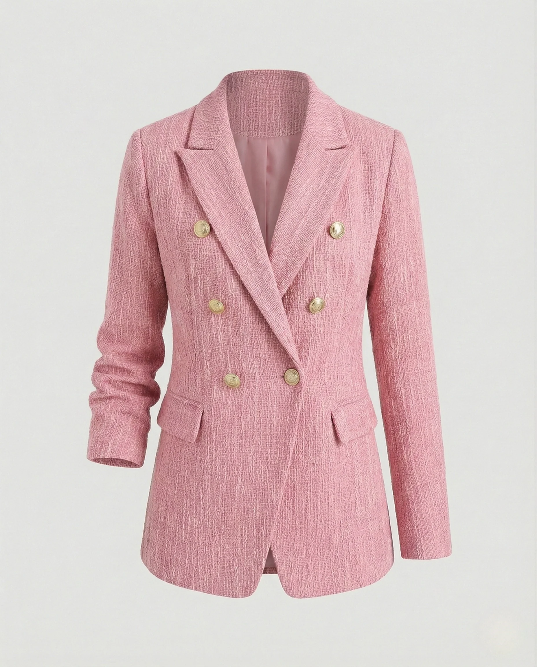 Damen Blazer Bouclé Karo elegant - Image 6