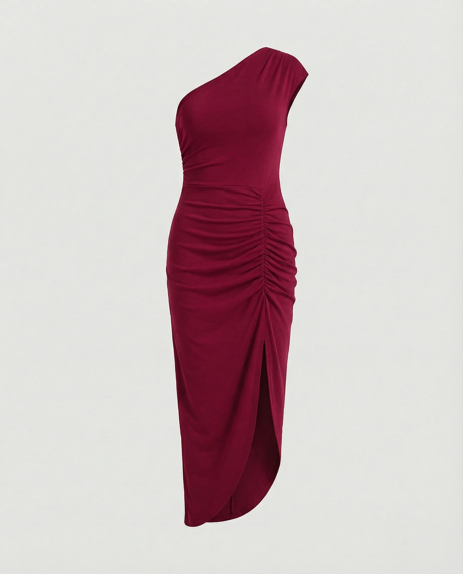 Damen Maxikleid Ein-Schulter mit Schlitz - Image 5