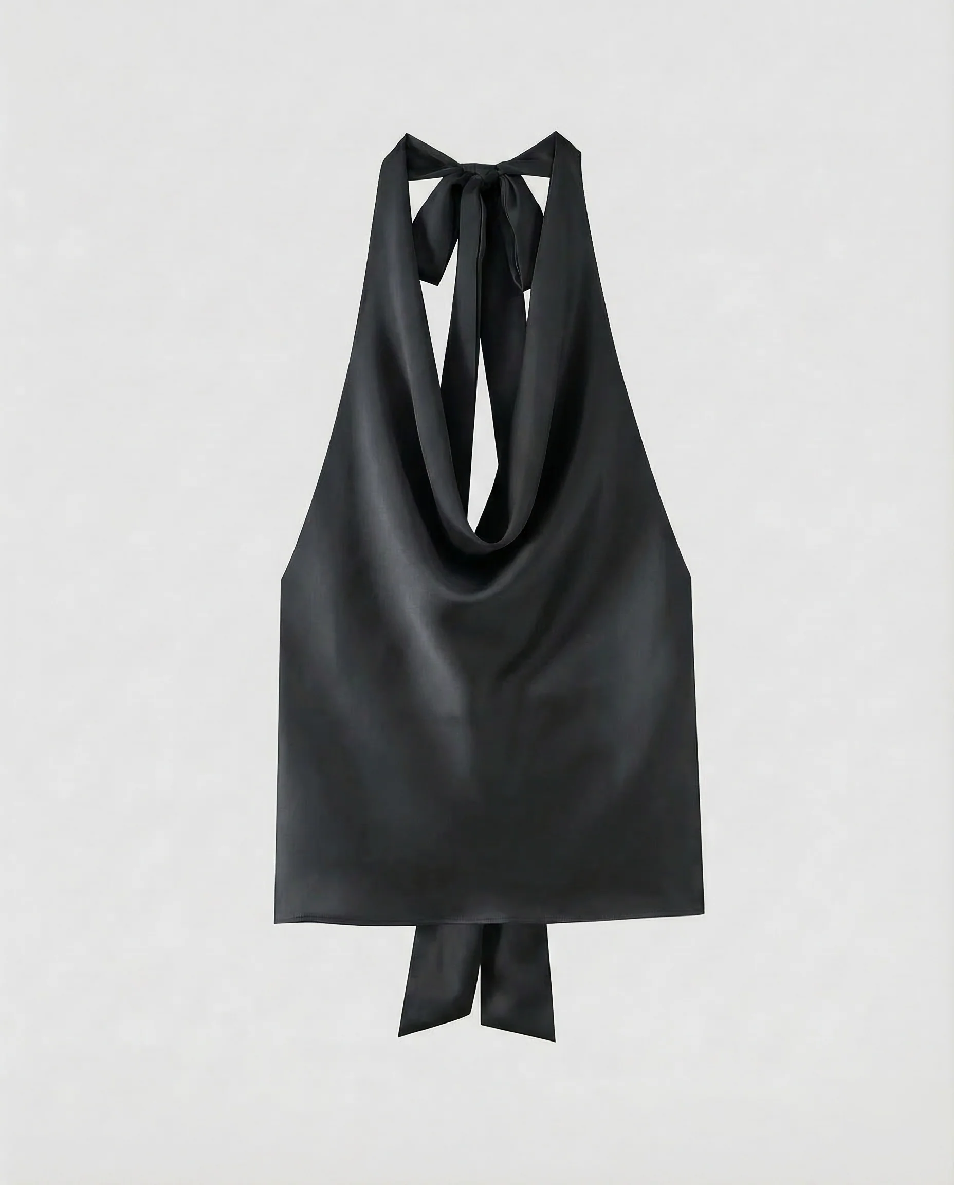 Damen Satin Haltertop Drapiert - Image 9