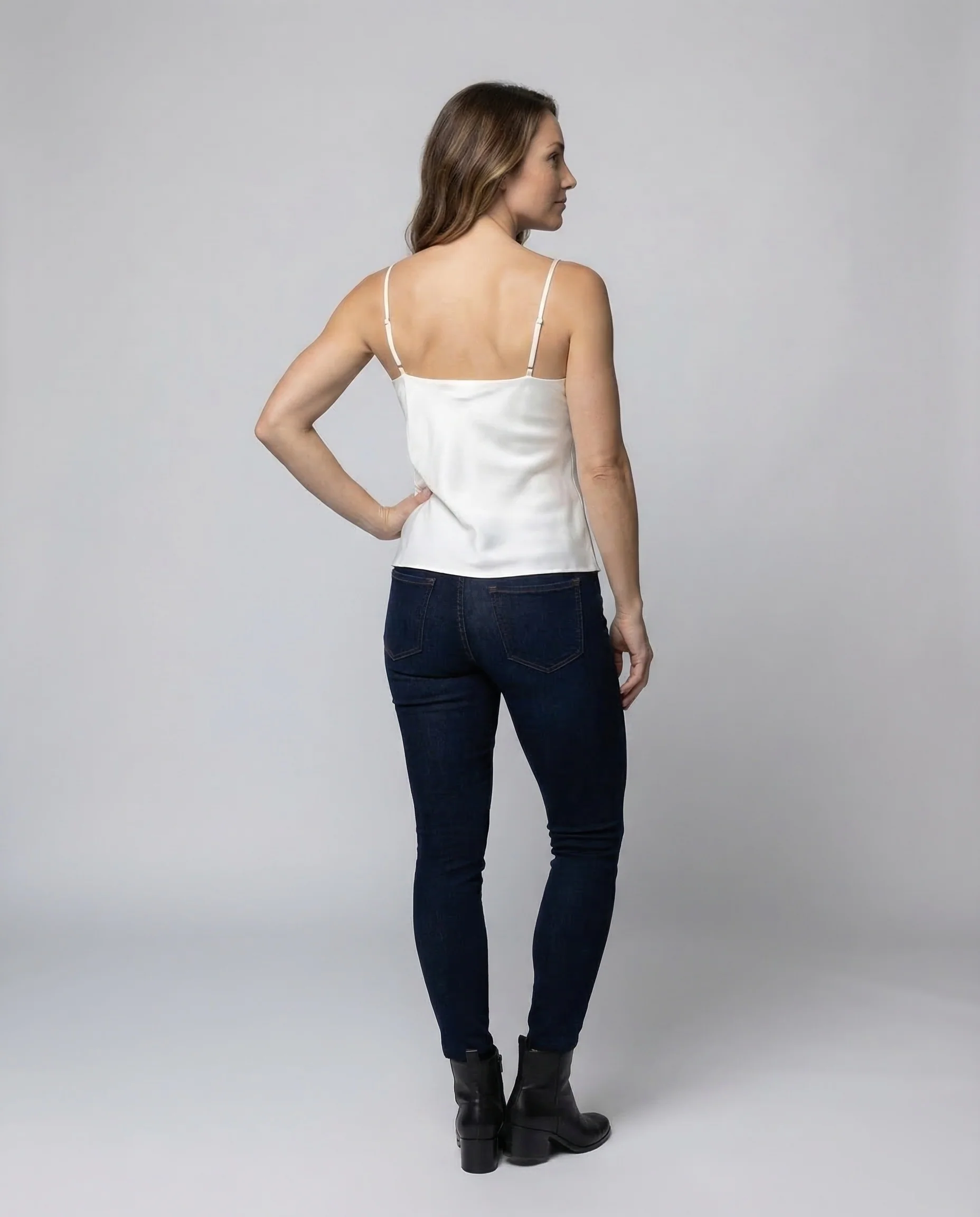 Damen Spaghettiträger Top Drapiert - Image 4