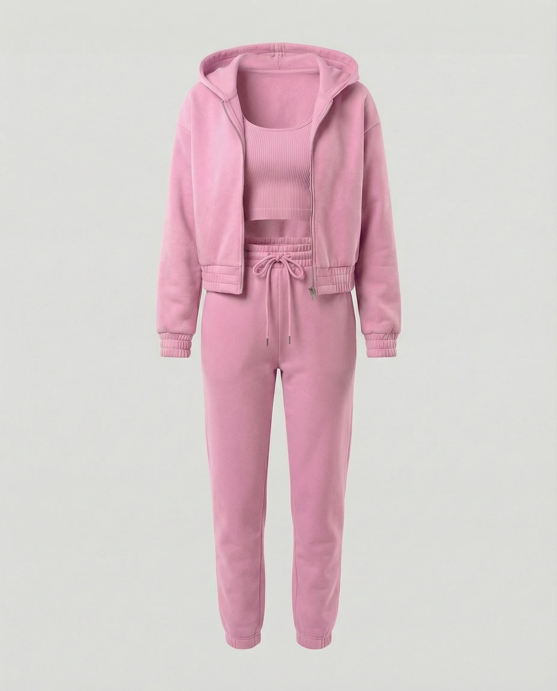 Damen Freizeit Set 3-teilig mit Hoodie und Jogginghose - Image 10