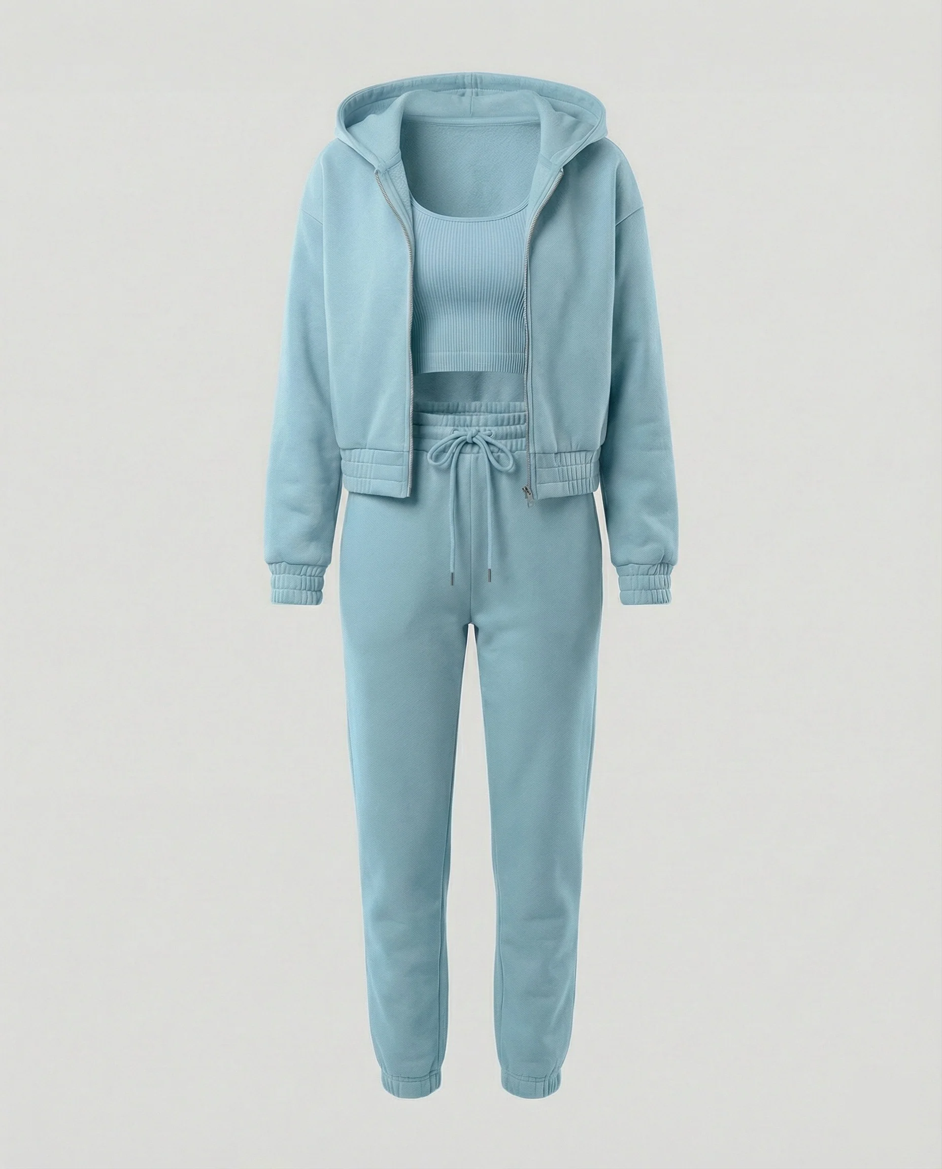 Damen Freizeit Set 3-teilig mit Hoodie und Jogginghose - Image 8