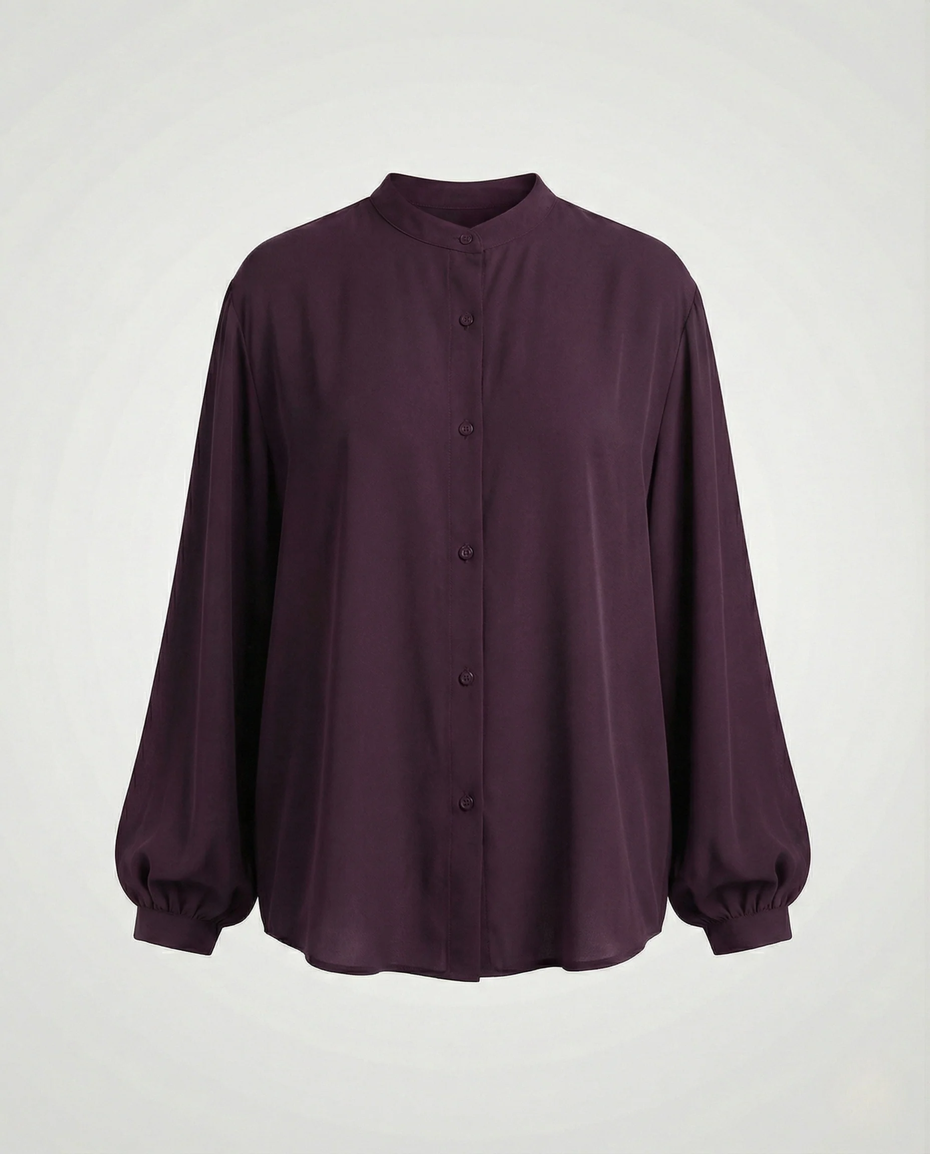 Damen Viskose Hemdbluse mit Stehkragen - Image 7
