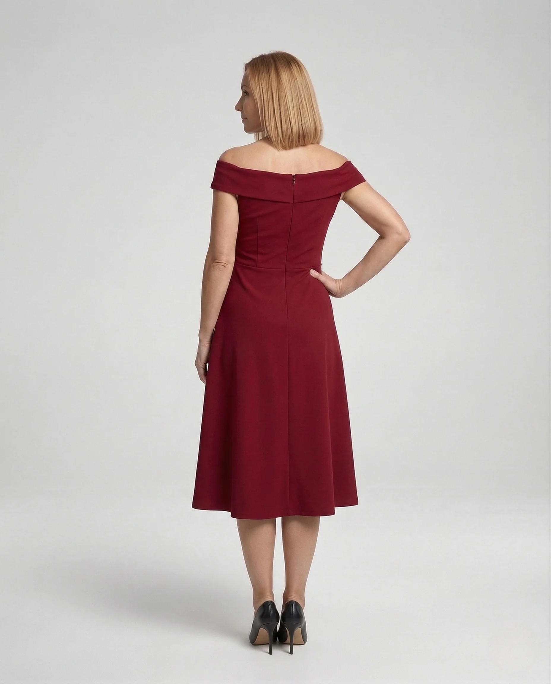 Damen Ein Schulter Abendkleid Meerjungfrau - Image 4