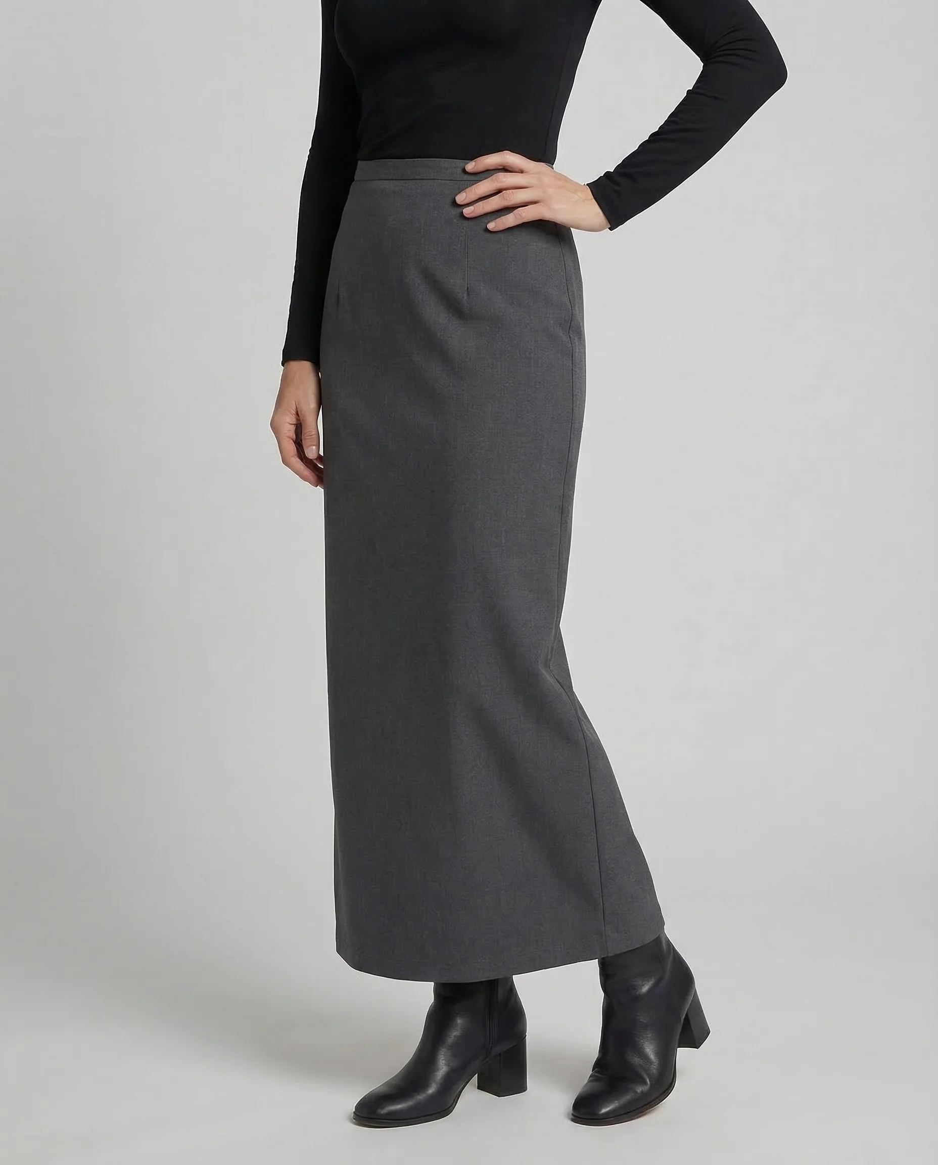 Damen Maxirock Schlitz Elegant - Image 2