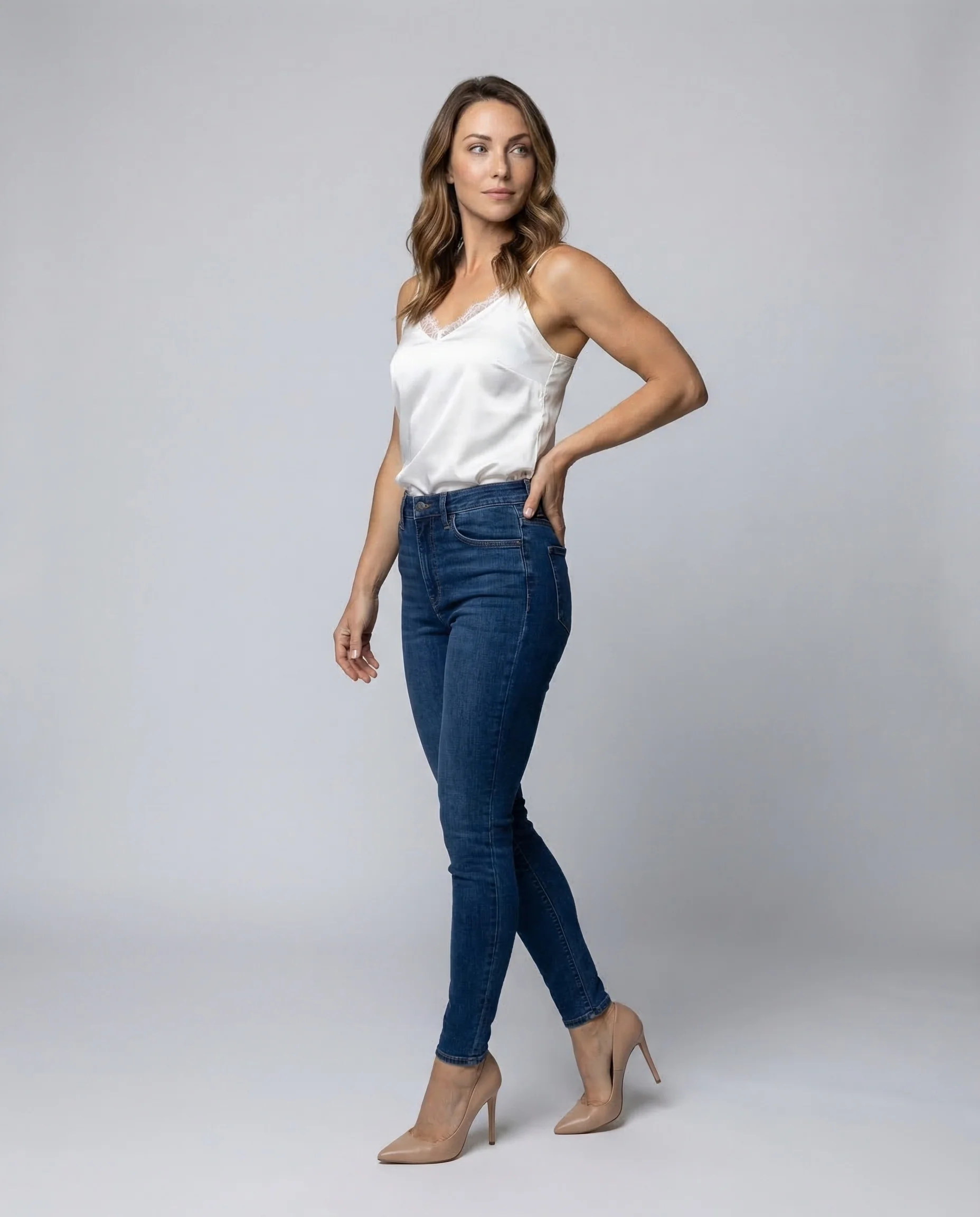 Damen Camisole Spitze Elegant