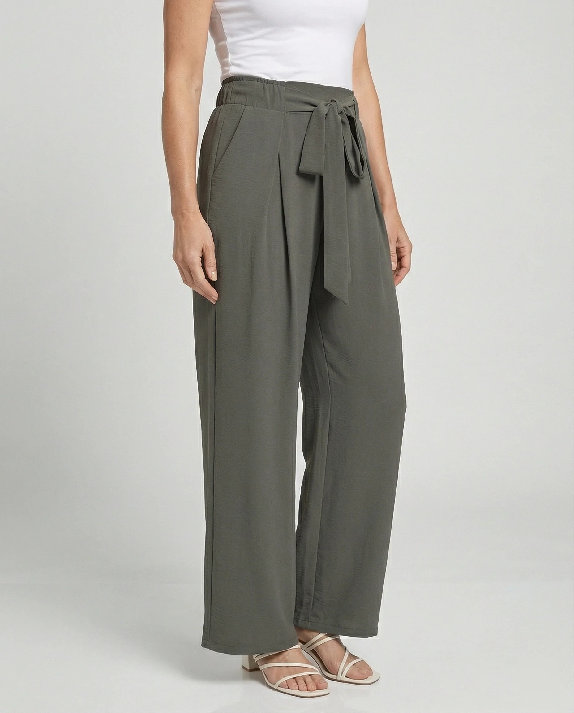 Damen Stoffhose Damen Palazzo High Waist