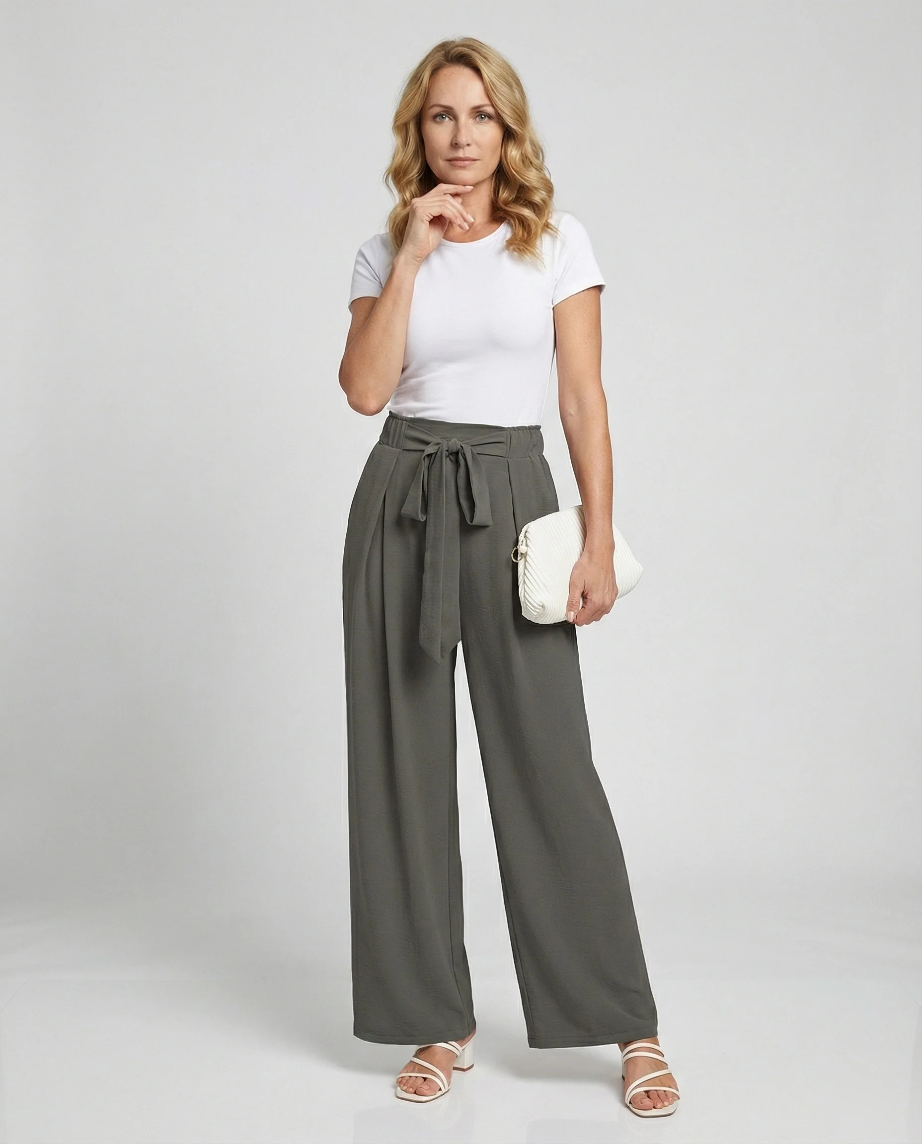 Damen Stoffhose Damen Palazzo High Waist - Image 2